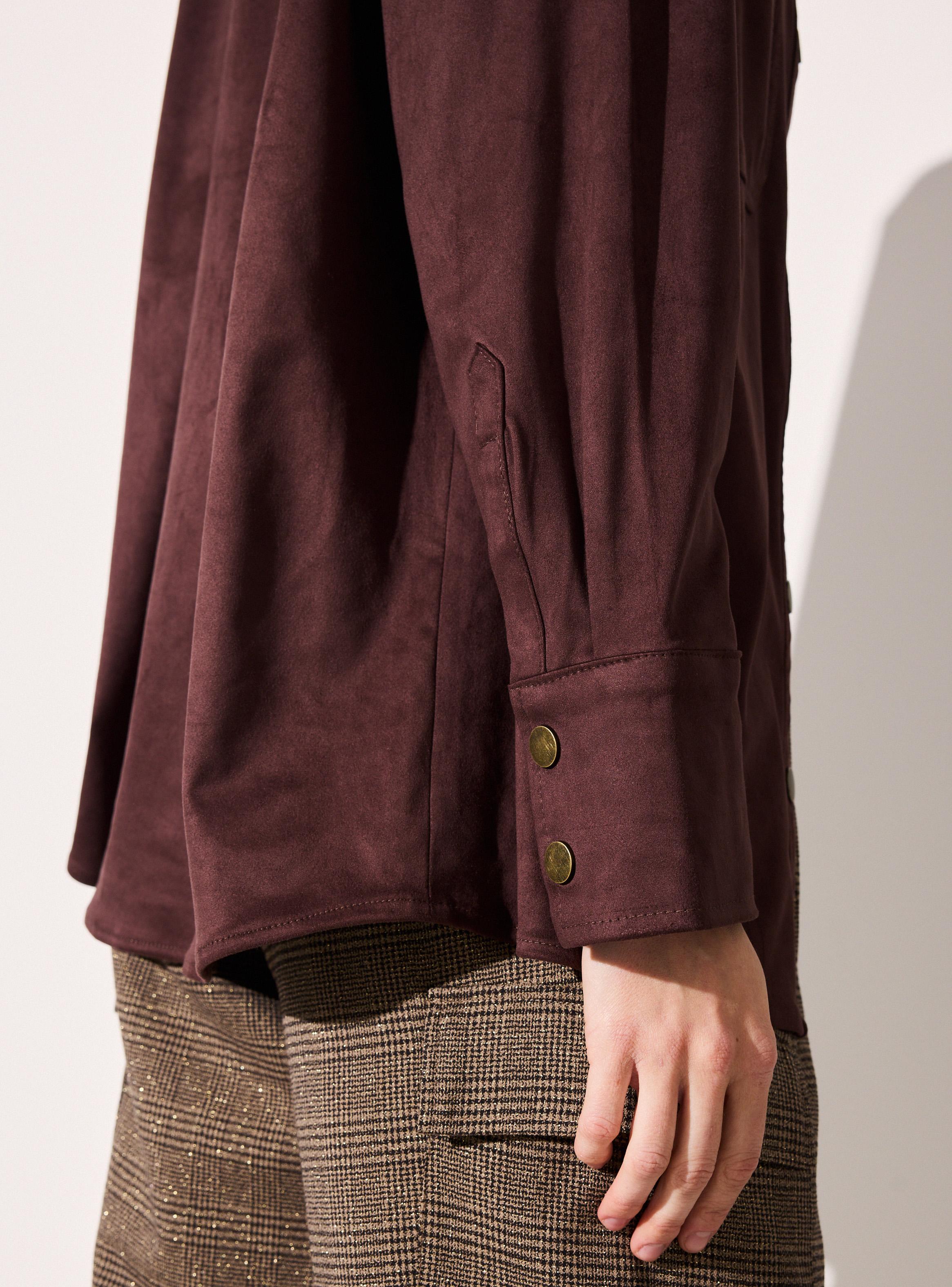 Blusa Camisa Fake Suede-3