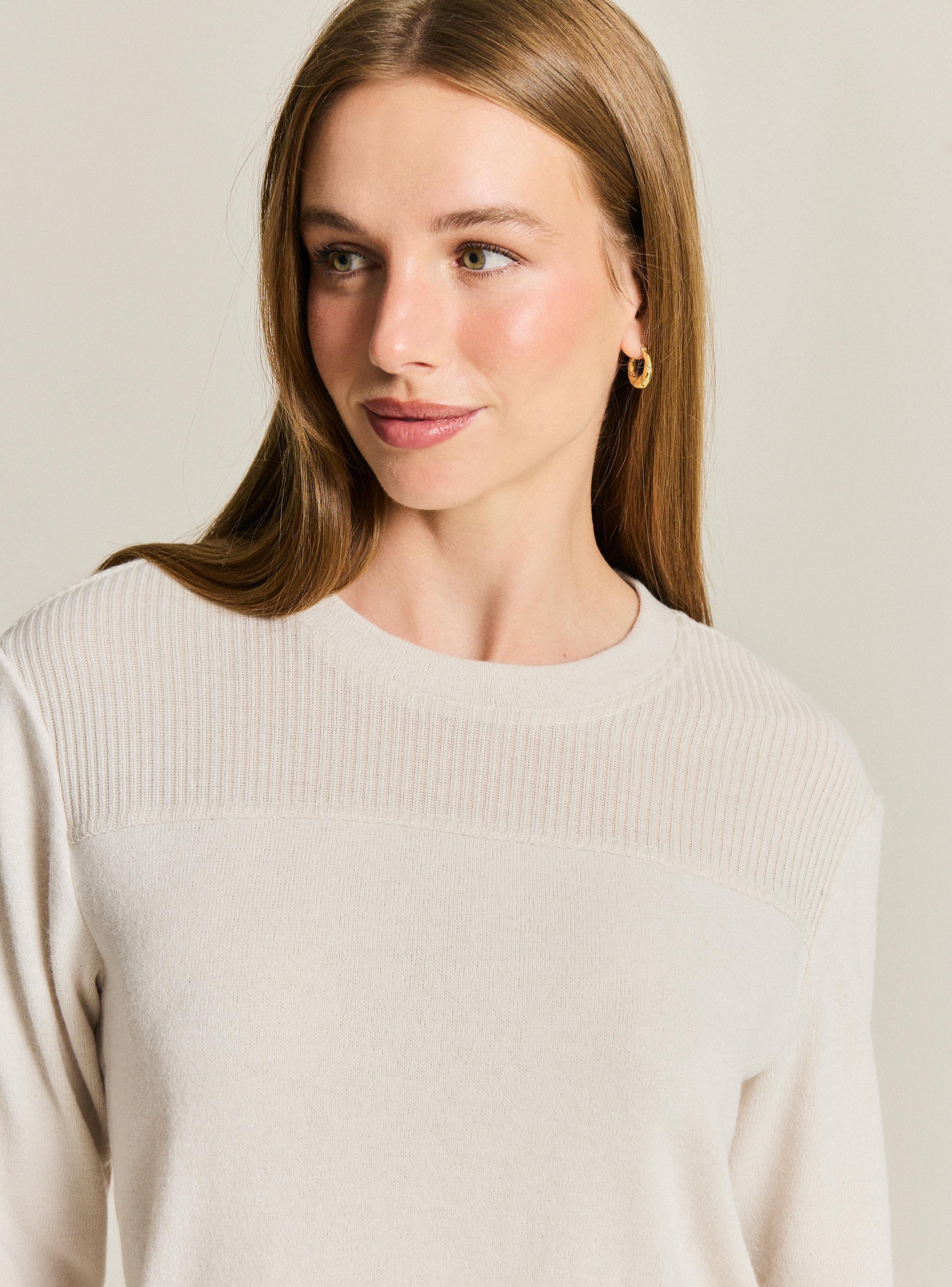 Sweater Cuello Redondo Manga Larga Sólido-2