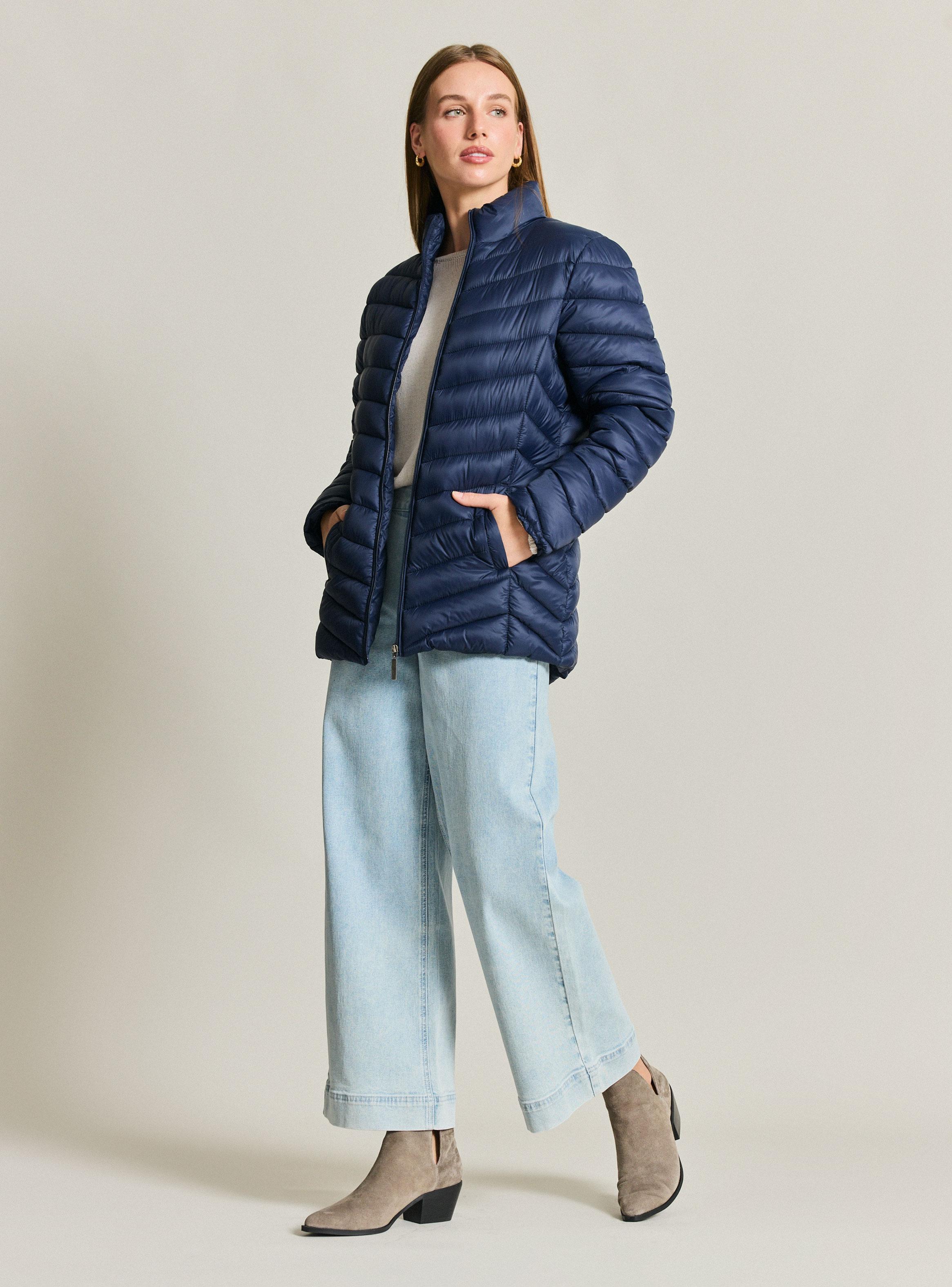 Parka Básica Sólida-4