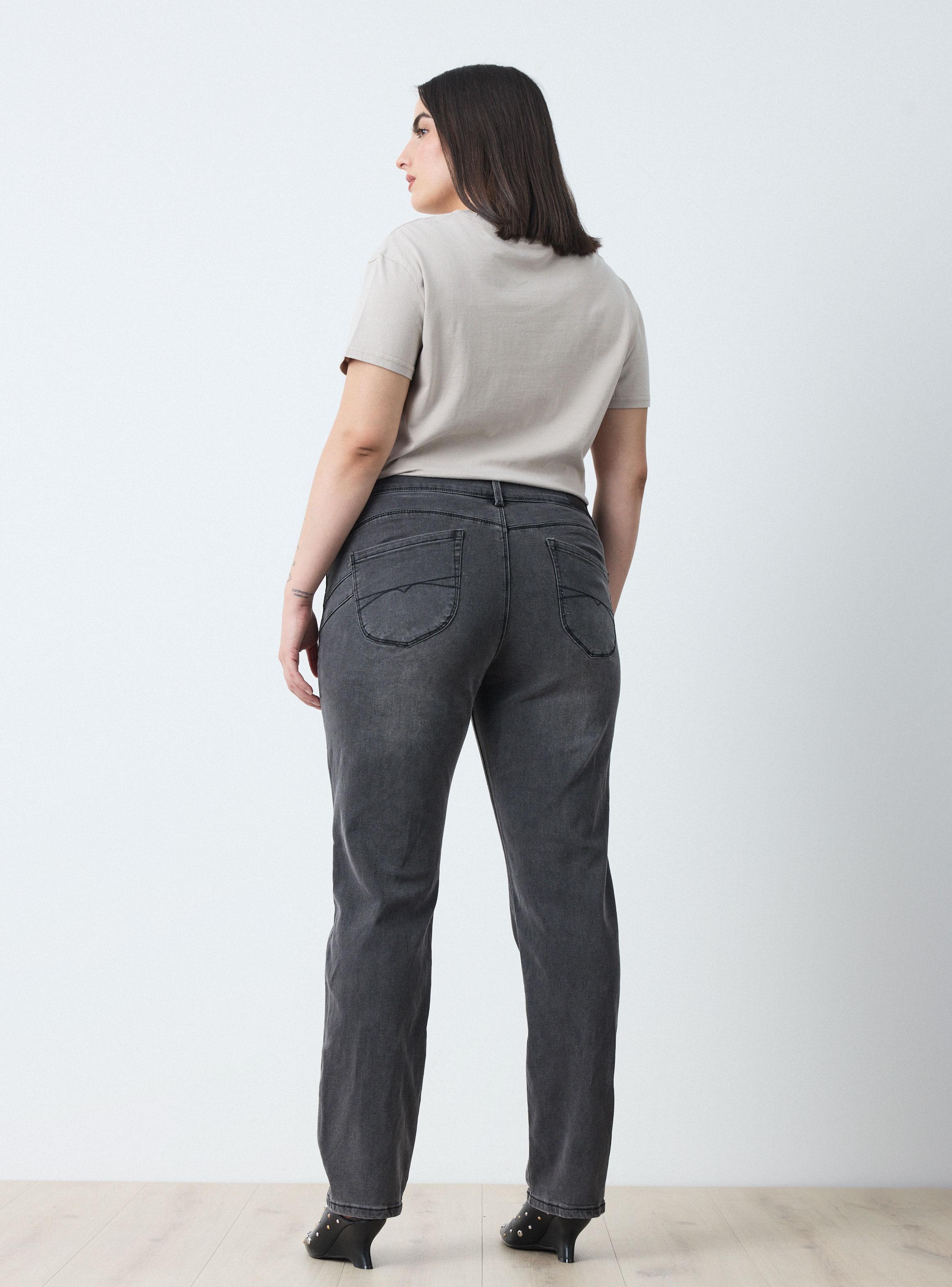 Jeans Slim Fit Doble Botón Control Abdomen Curvy-5