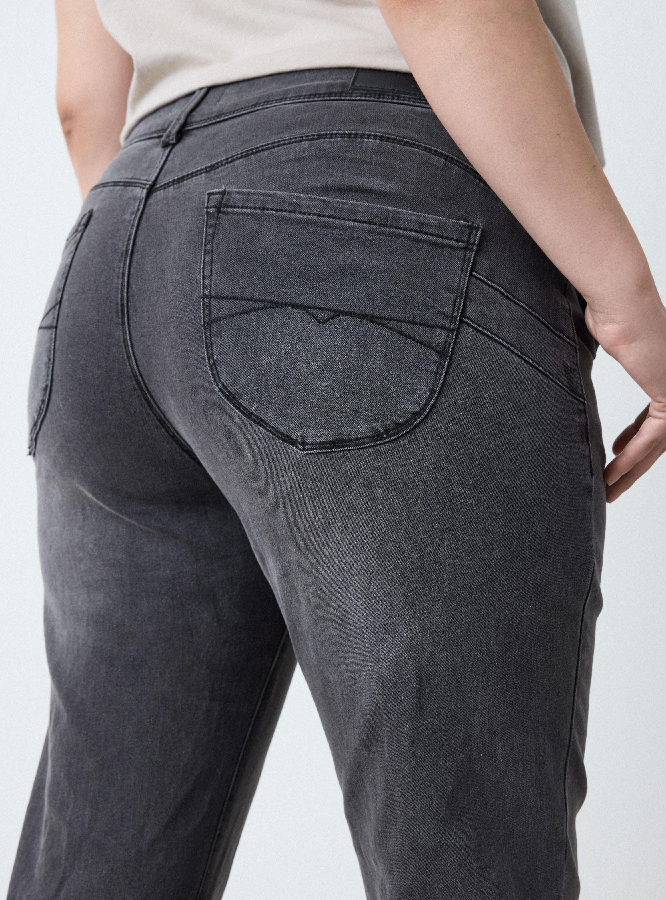 Jeans Slim Fit Doble Botón Control Abdomen Curvy-3