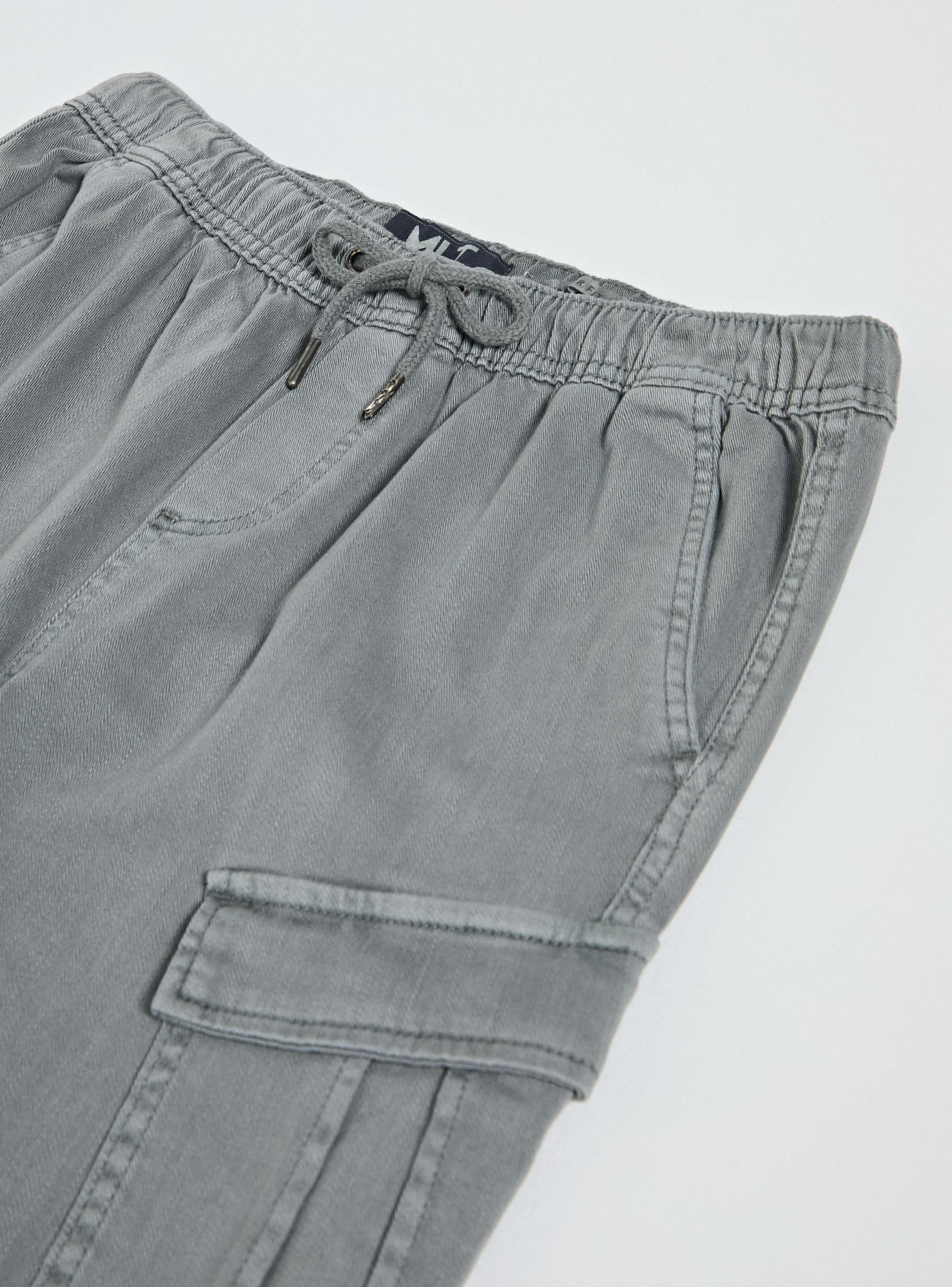 Pantalón Cargo Colores Sólidos-3