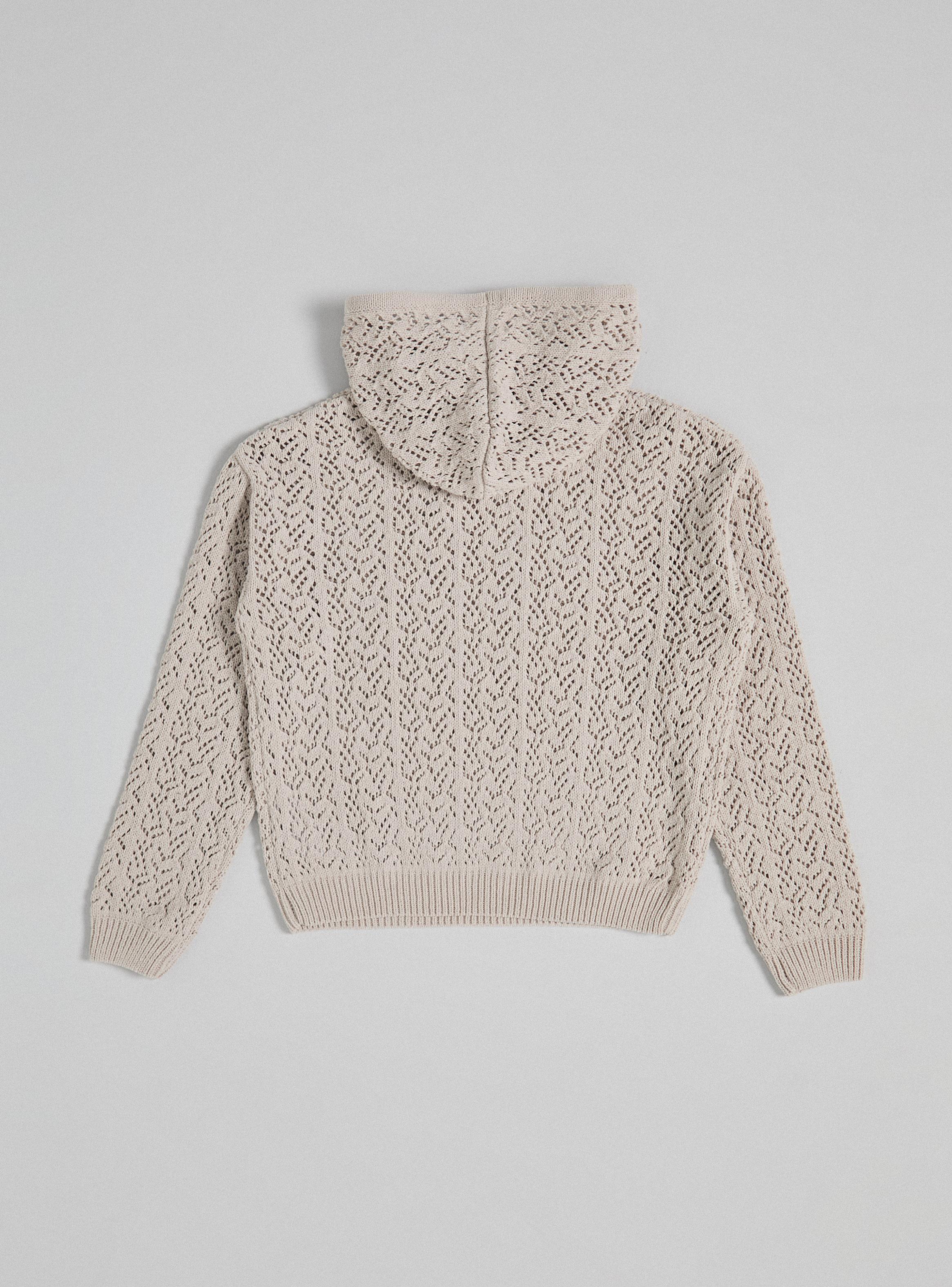 Sweater Chenille con Tiras y Capucha-2