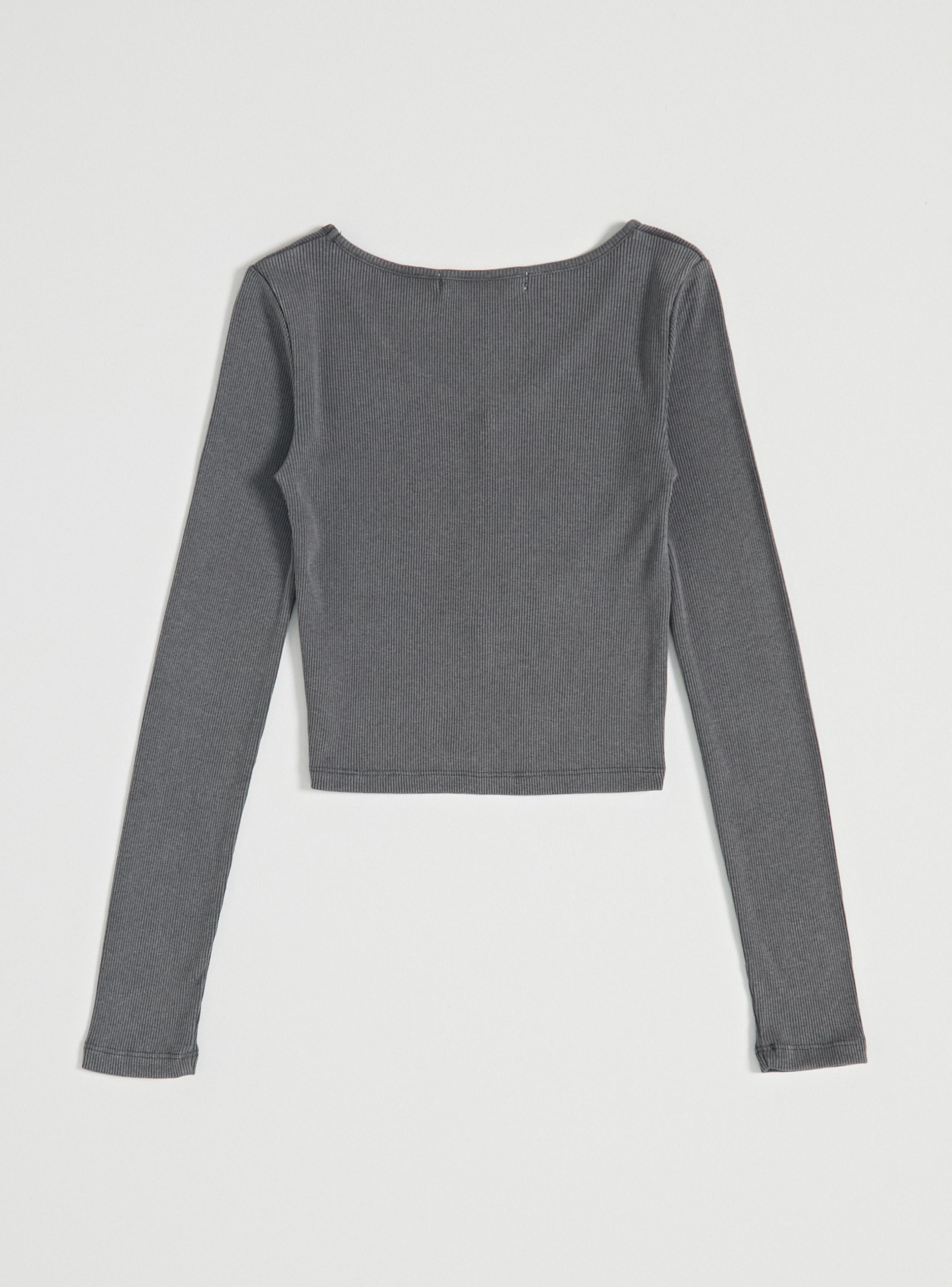 Polera Acid Wash con Detalle Cropp-2