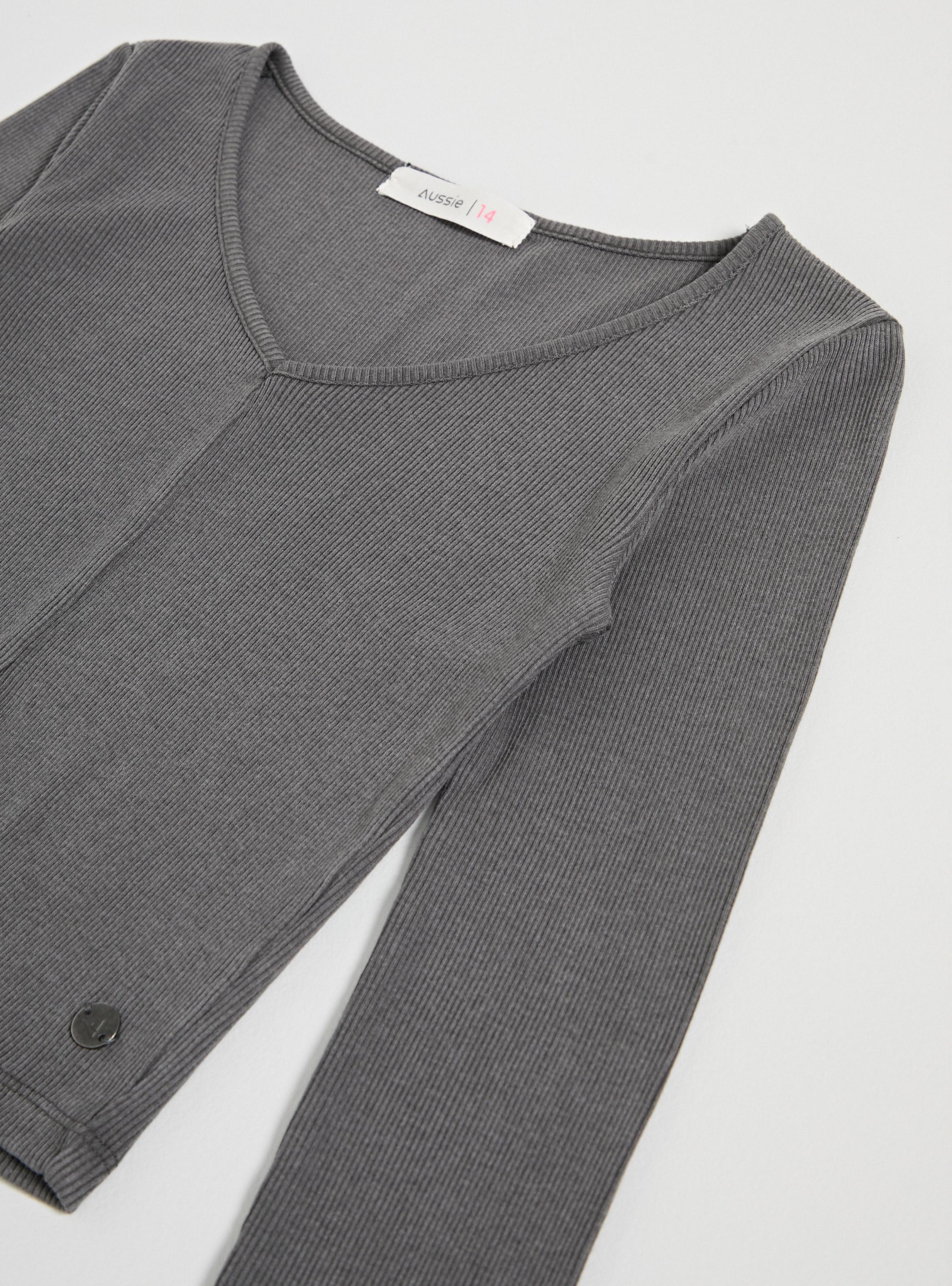 Polera Acid Wash con Detalle Cropp-3