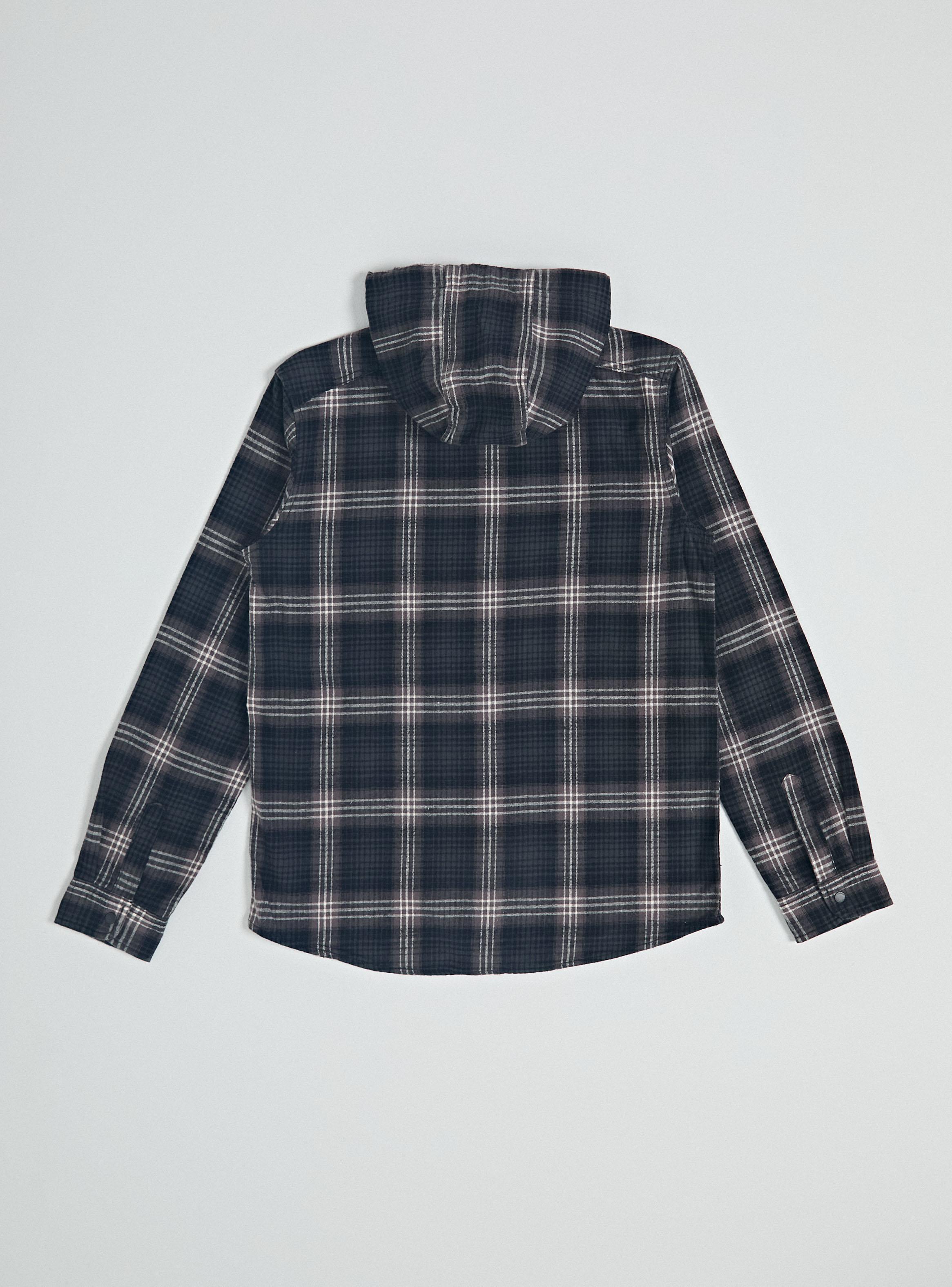 Camisa con Capucha Estampado Check Algodón-2