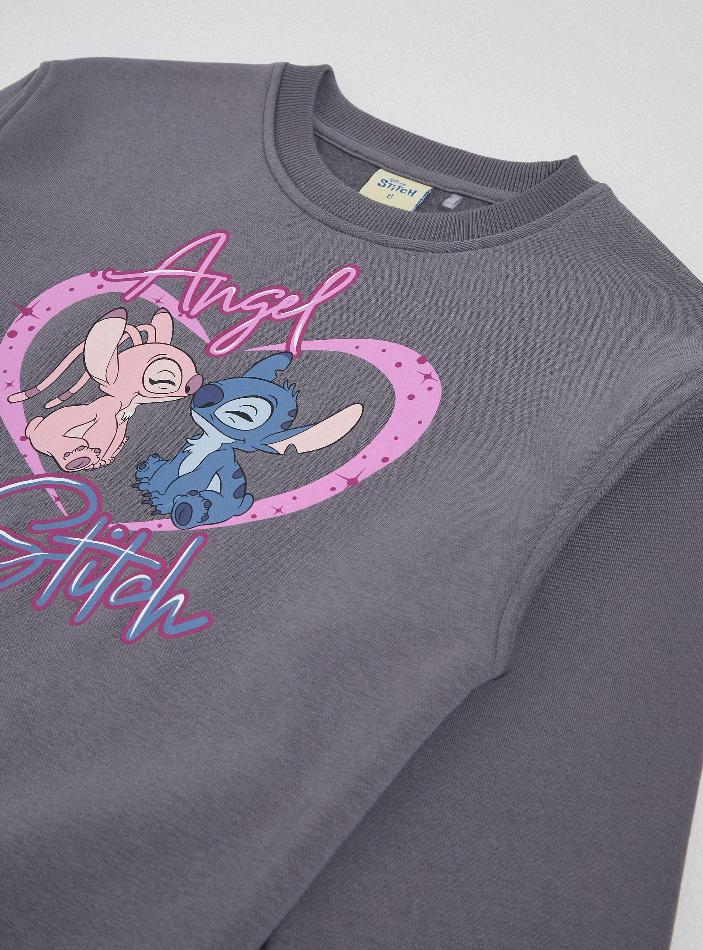 Polerón Estampado Romántico Stitch y Ángel-3