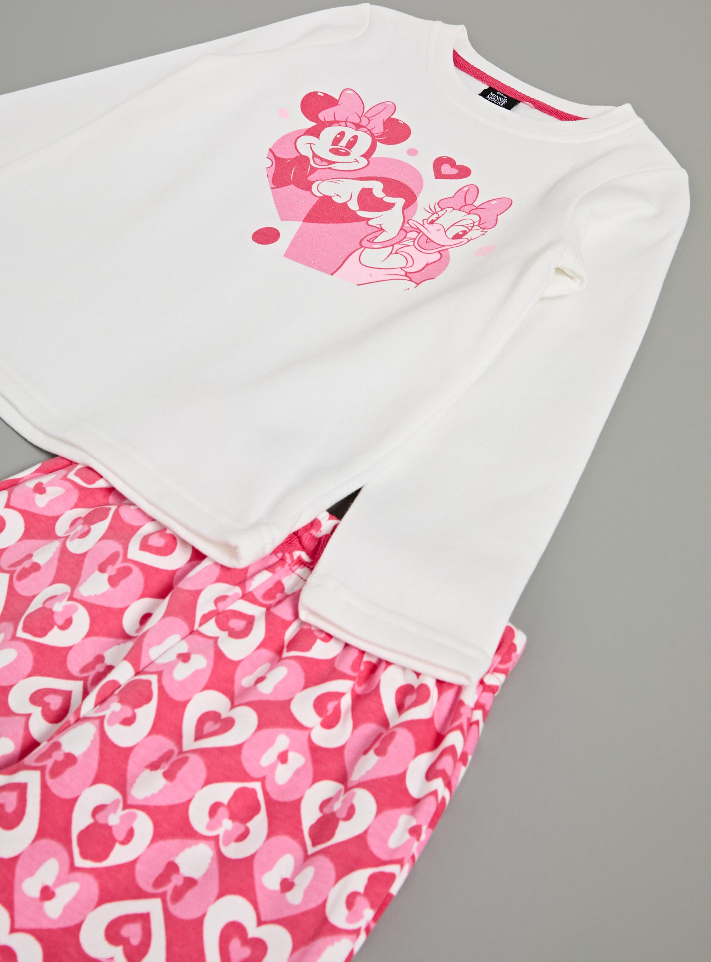 Pijama Estampado Minnie Mouse y Daisy Corazones-3