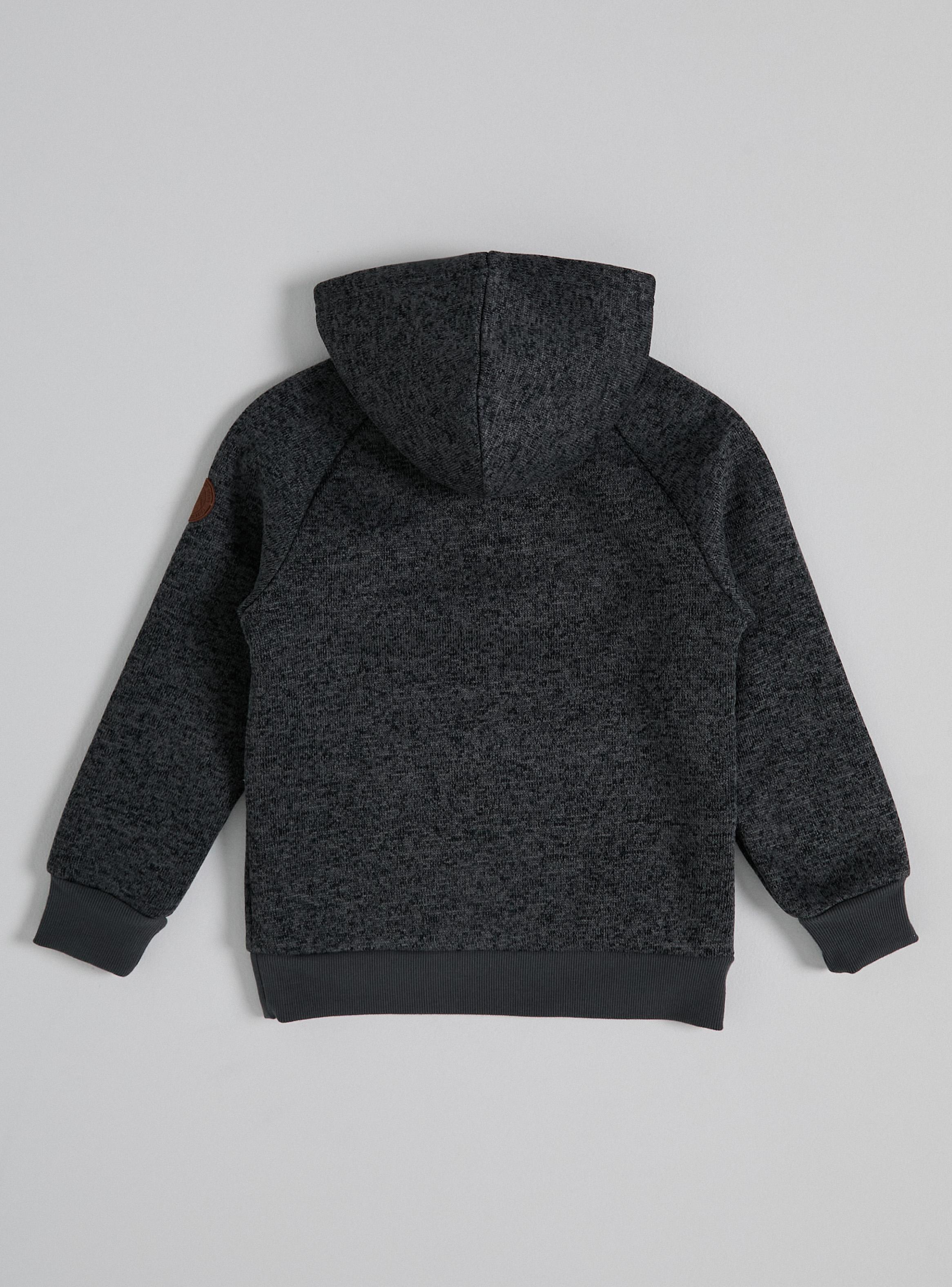 Polerón Tipo Tejido con Gorro Forrado Sherpa-2