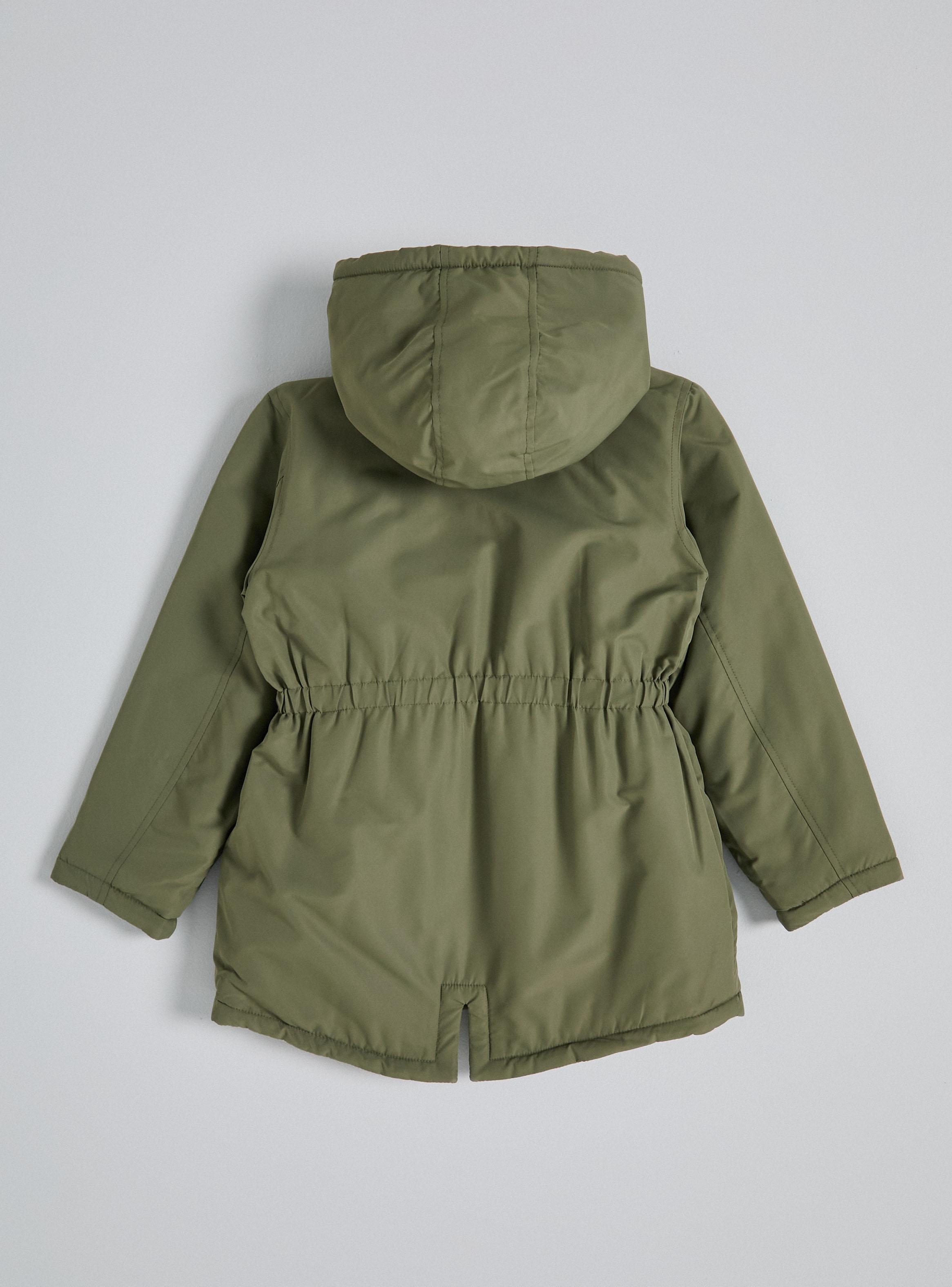 Parka Forrada en Piel con Bolsillo Bordados-2