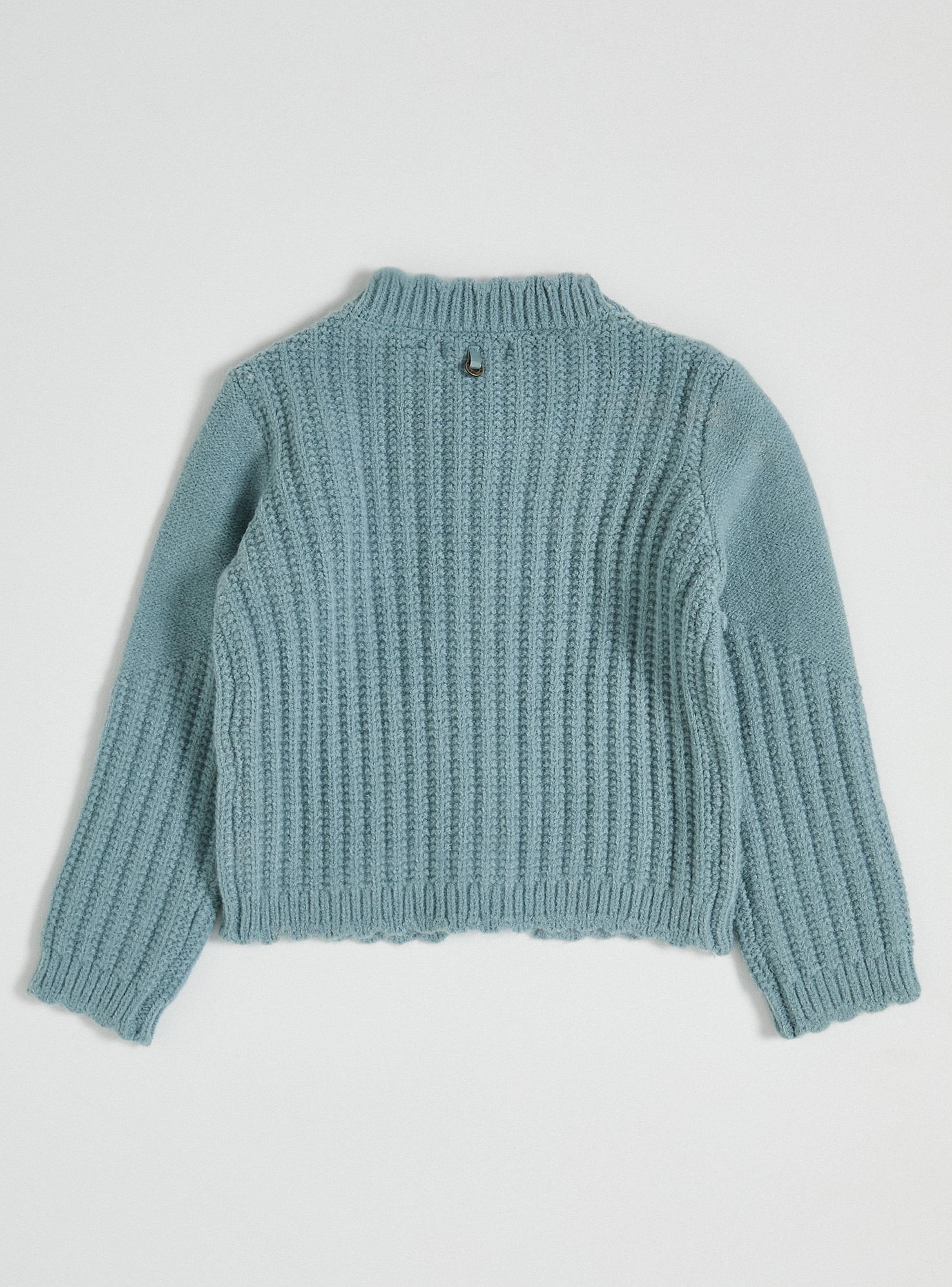 Chaleco con Botones y Flores Crochet-2