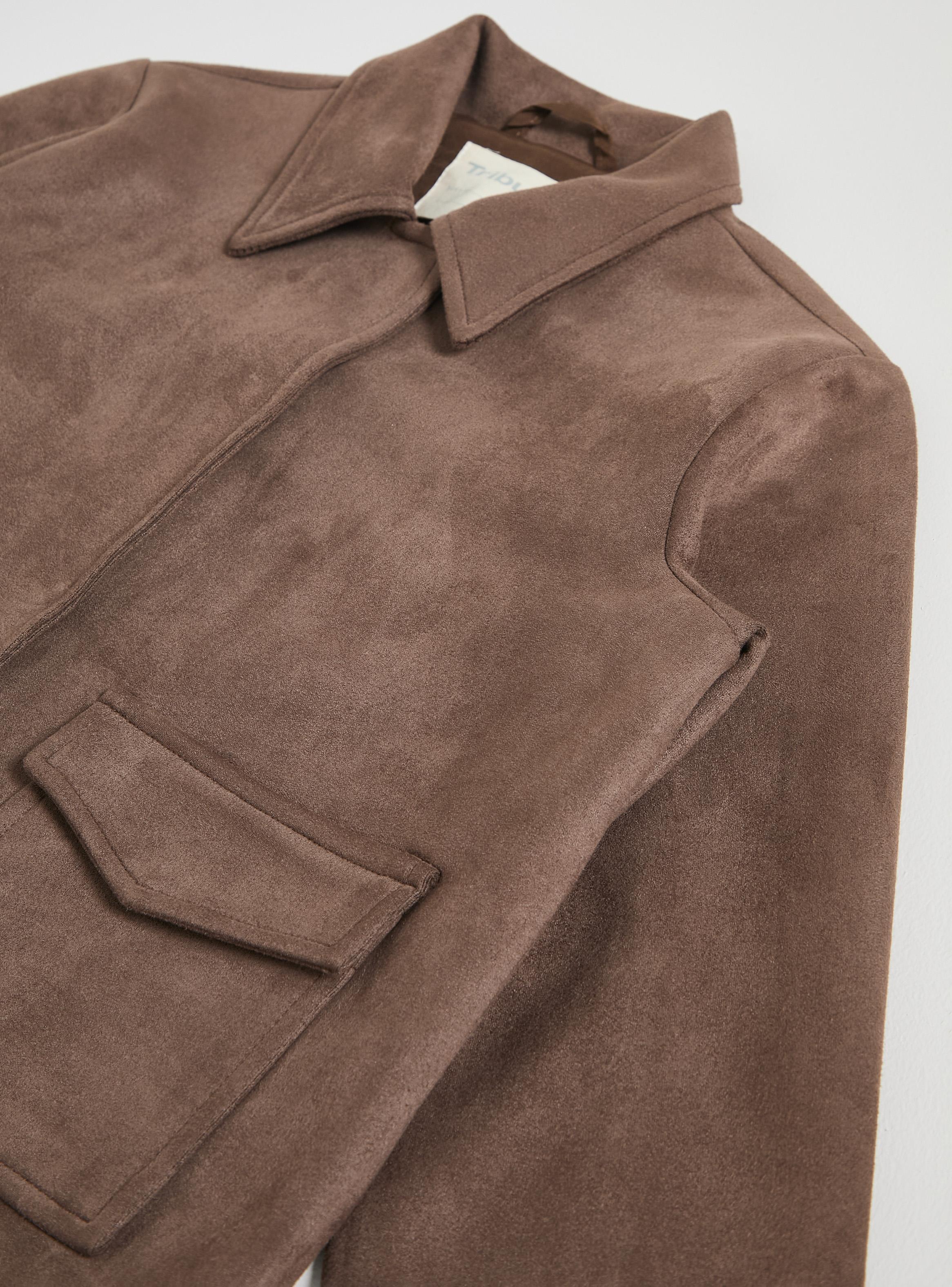 Chaqueta Gamuza con Bolsillos-3