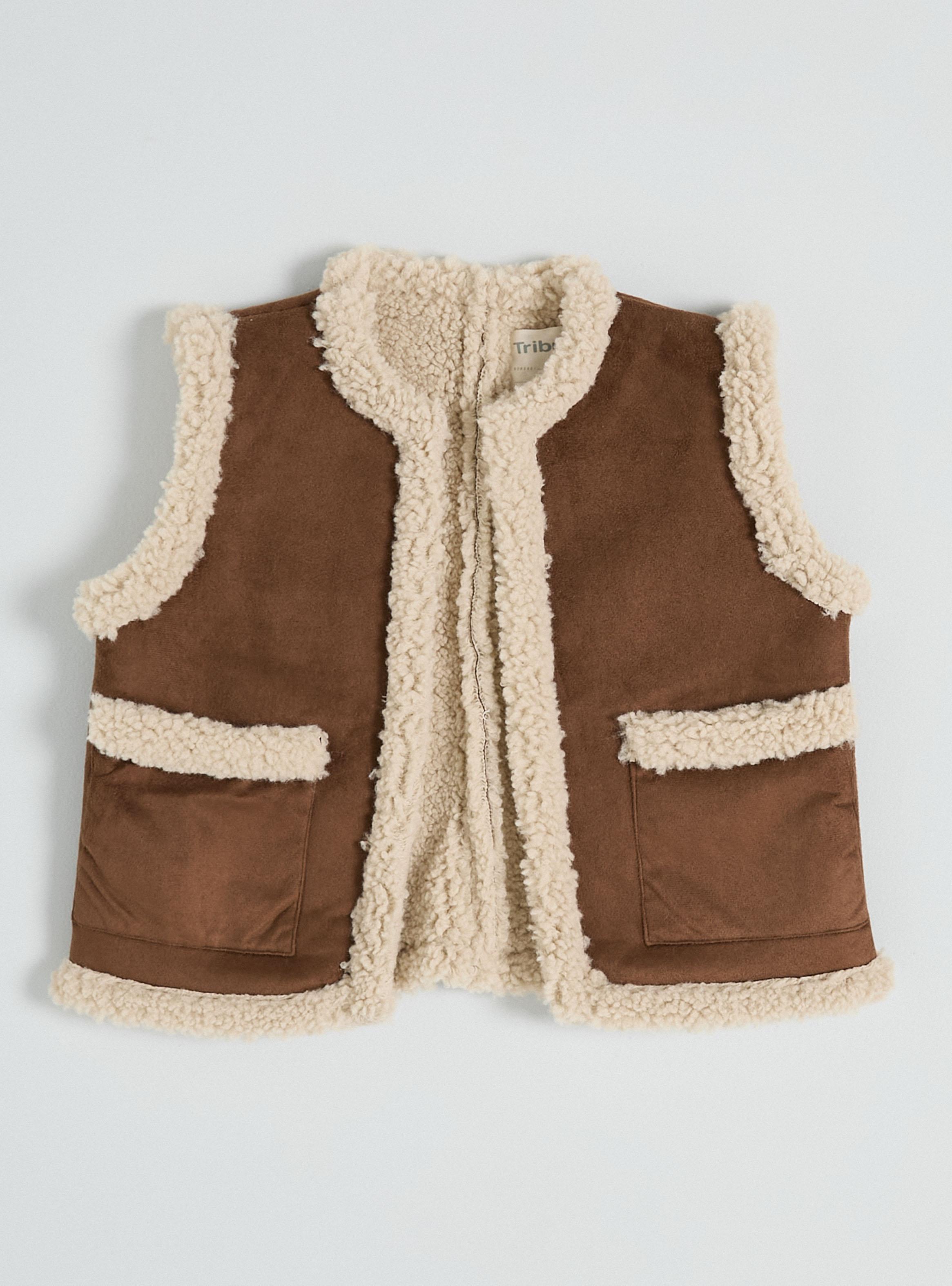 Chaqueta Vest Tipo Gamuza-1