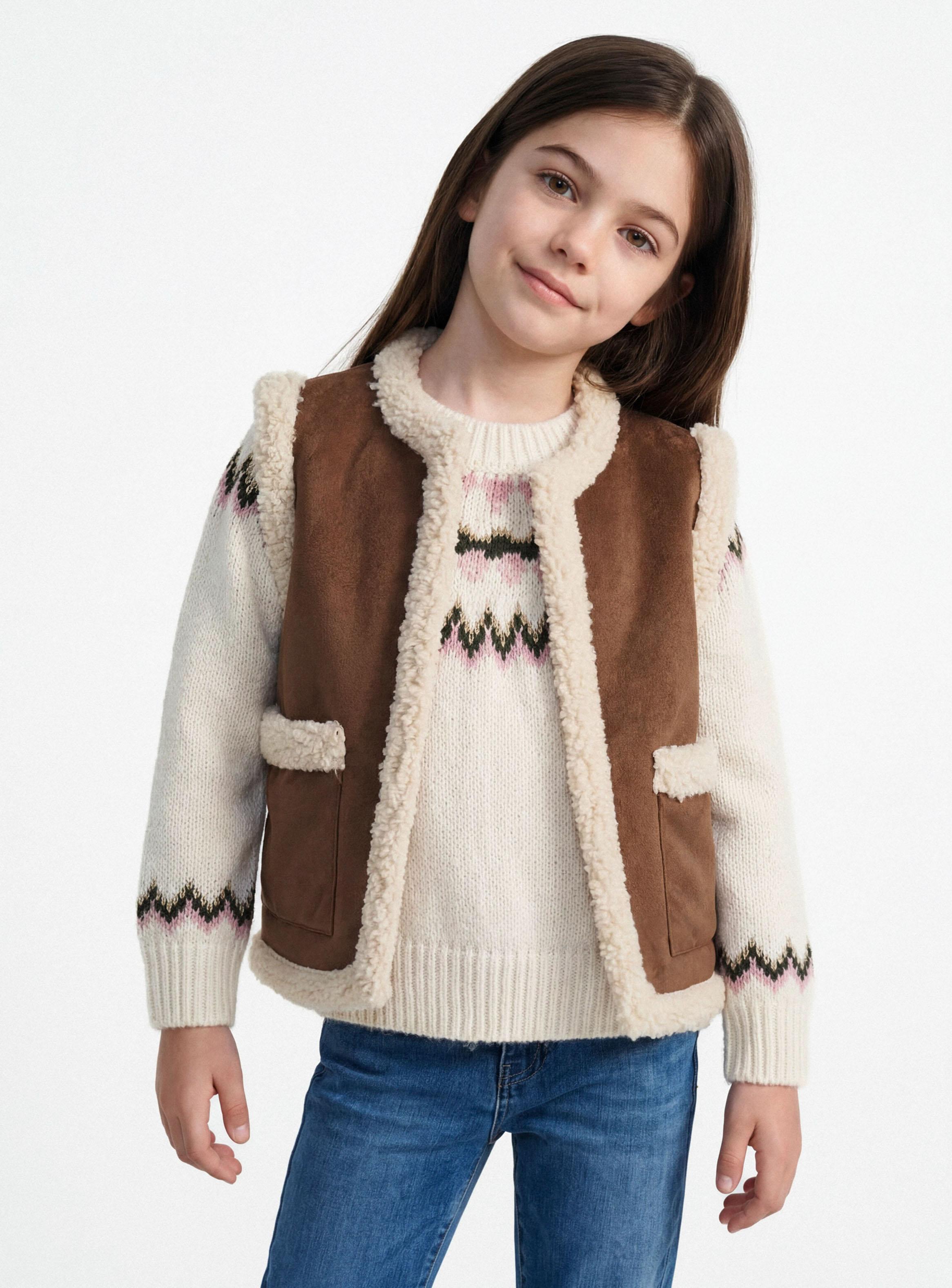 Chaqueta Vest Tipo Gamuza-0