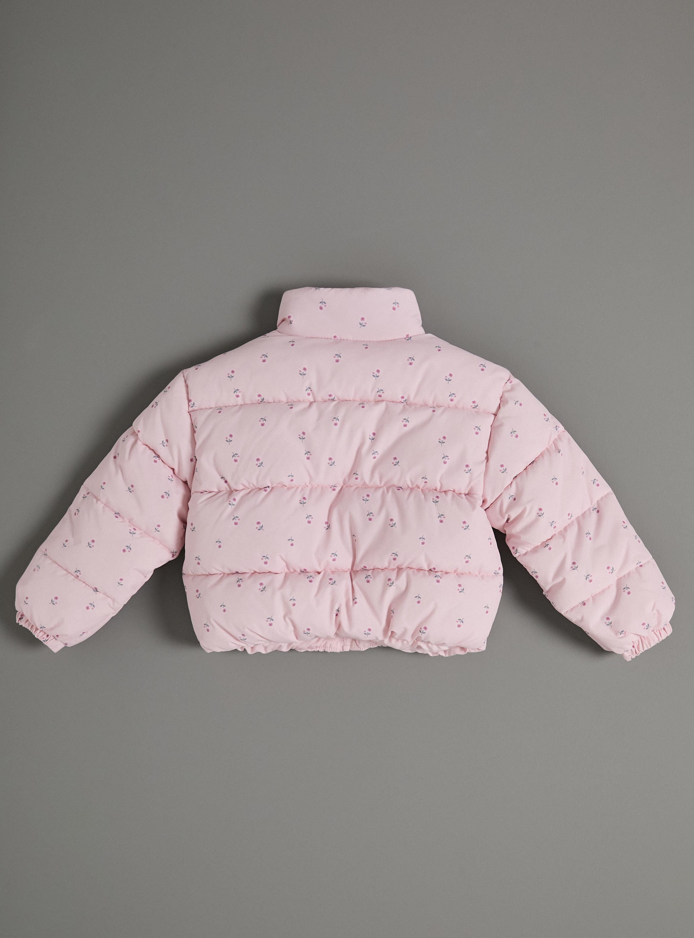 Parka Pufa Estampada Mini Flores-2