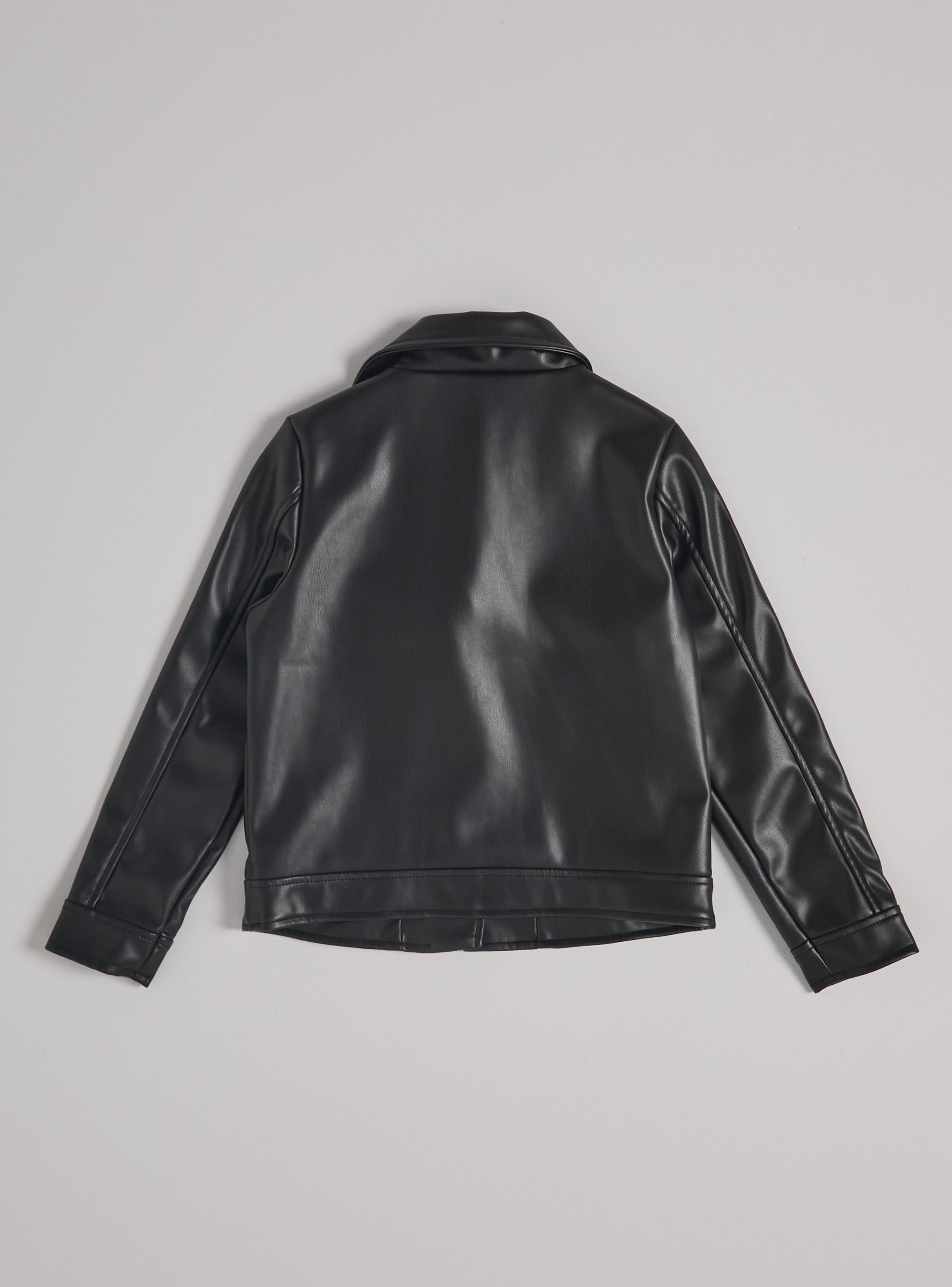 Chaqueta Tipo Biker Símil Cuero-2