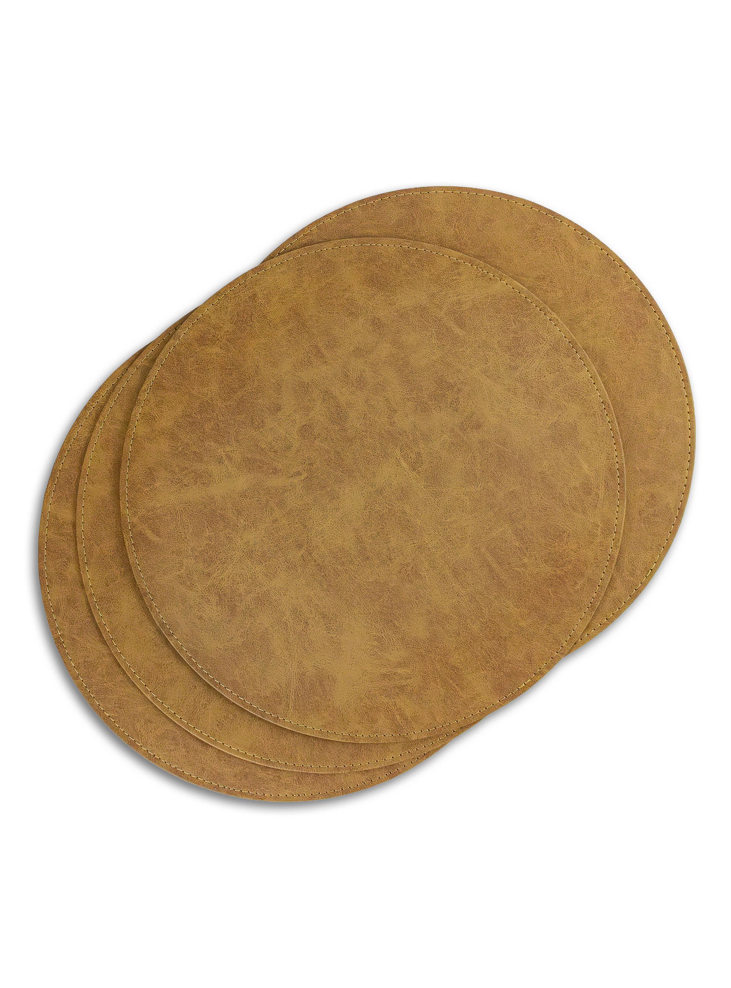 Set de 4 Individuales Redondo 37 cm Camel-2