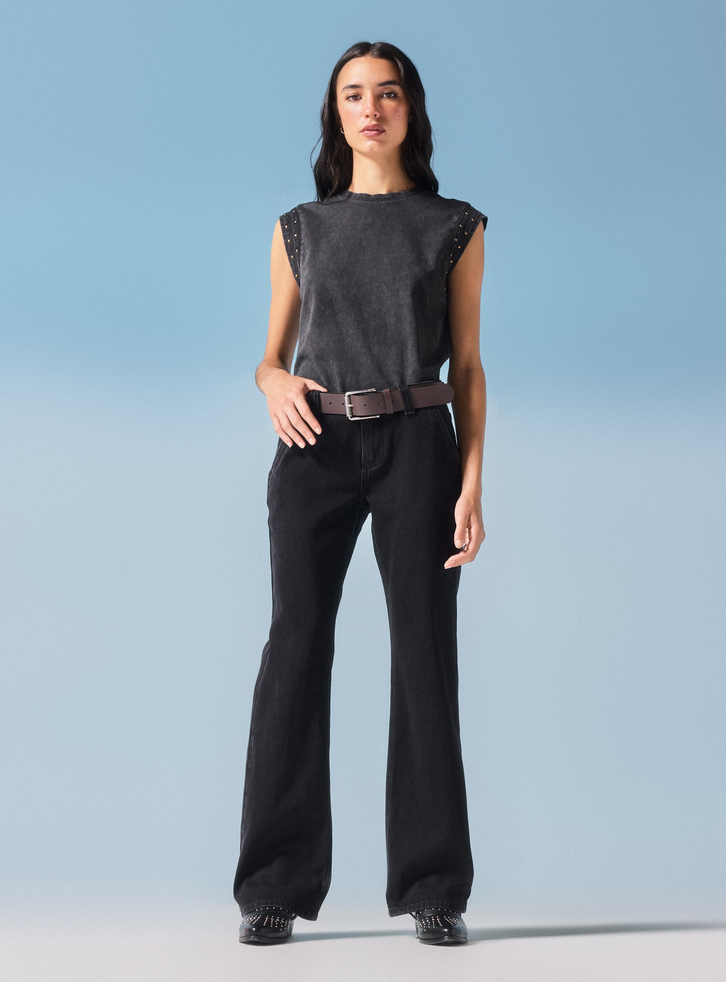 Jeans Flare Tiro Bajo-4