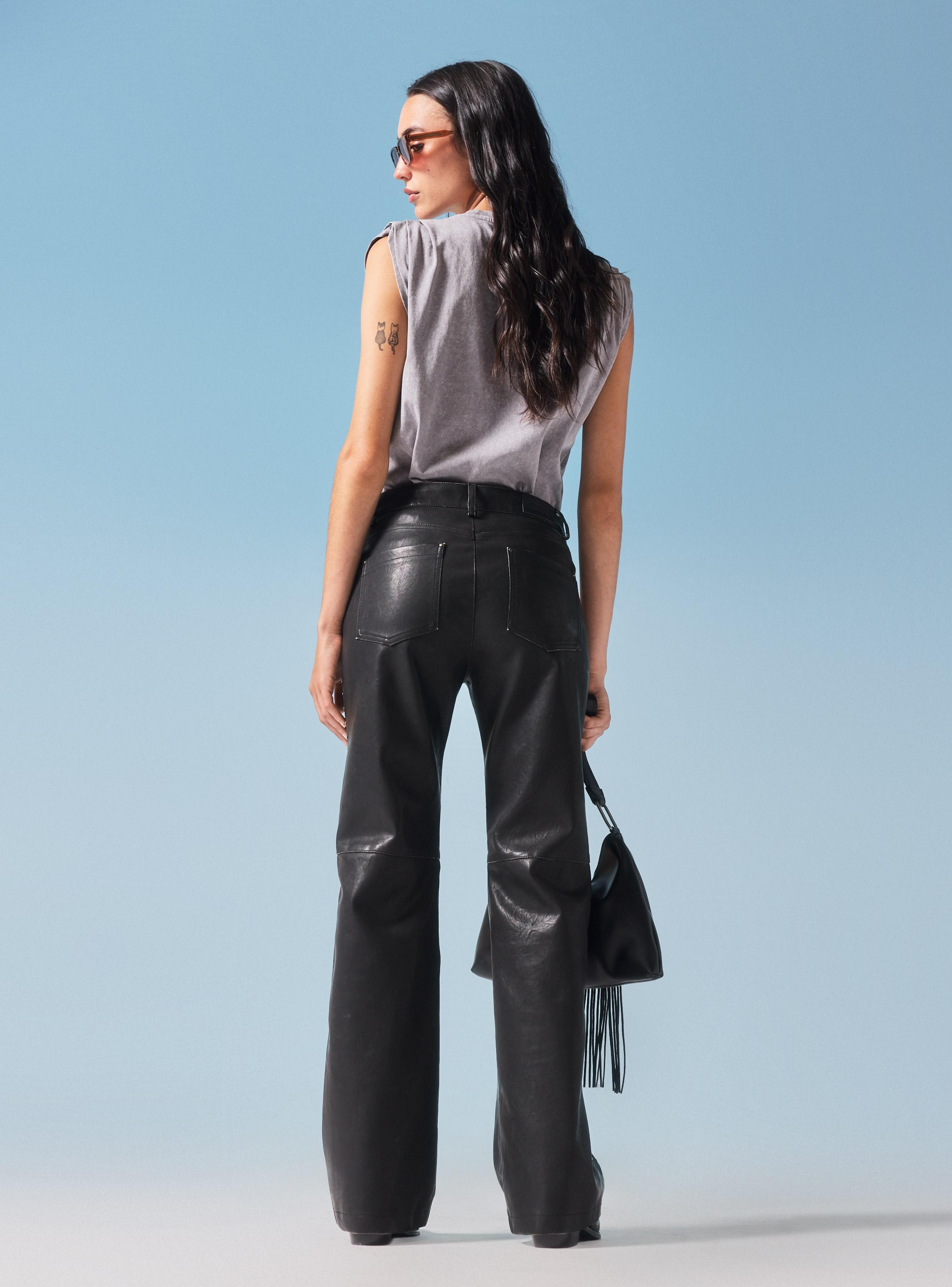 Pantalón Tiro Bajo Tachas-5