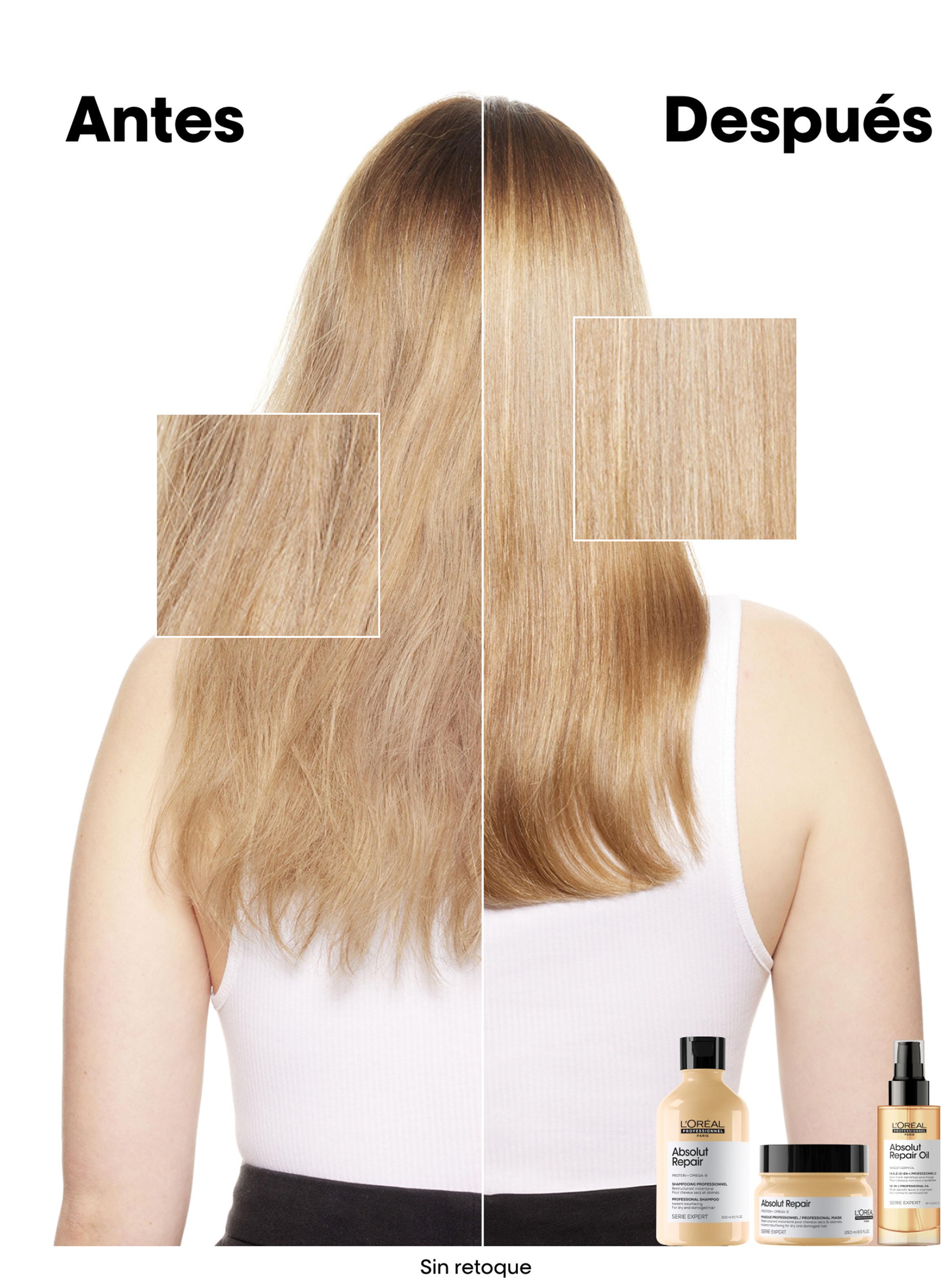 Set Profesional Reparación y Nutrición Shampoo 300ml + Máscara 75ml + Aceite 90ml Absolut Repair-4