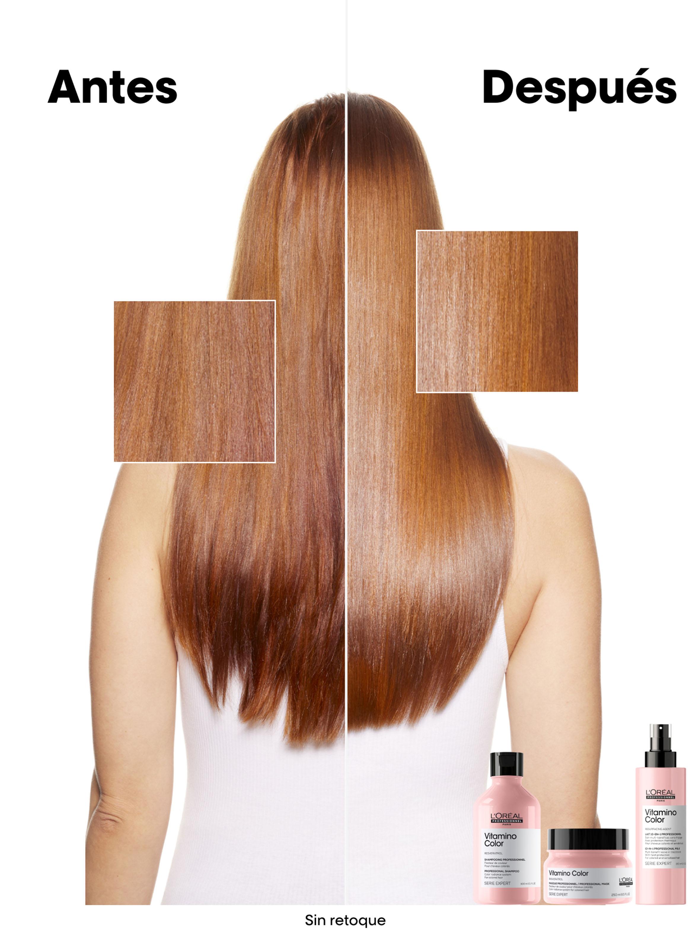 Set Profesional Cuidado del Color Shampoo 300ml + Shampoo 100ml Vitamino Color + Aceite 30ml-4