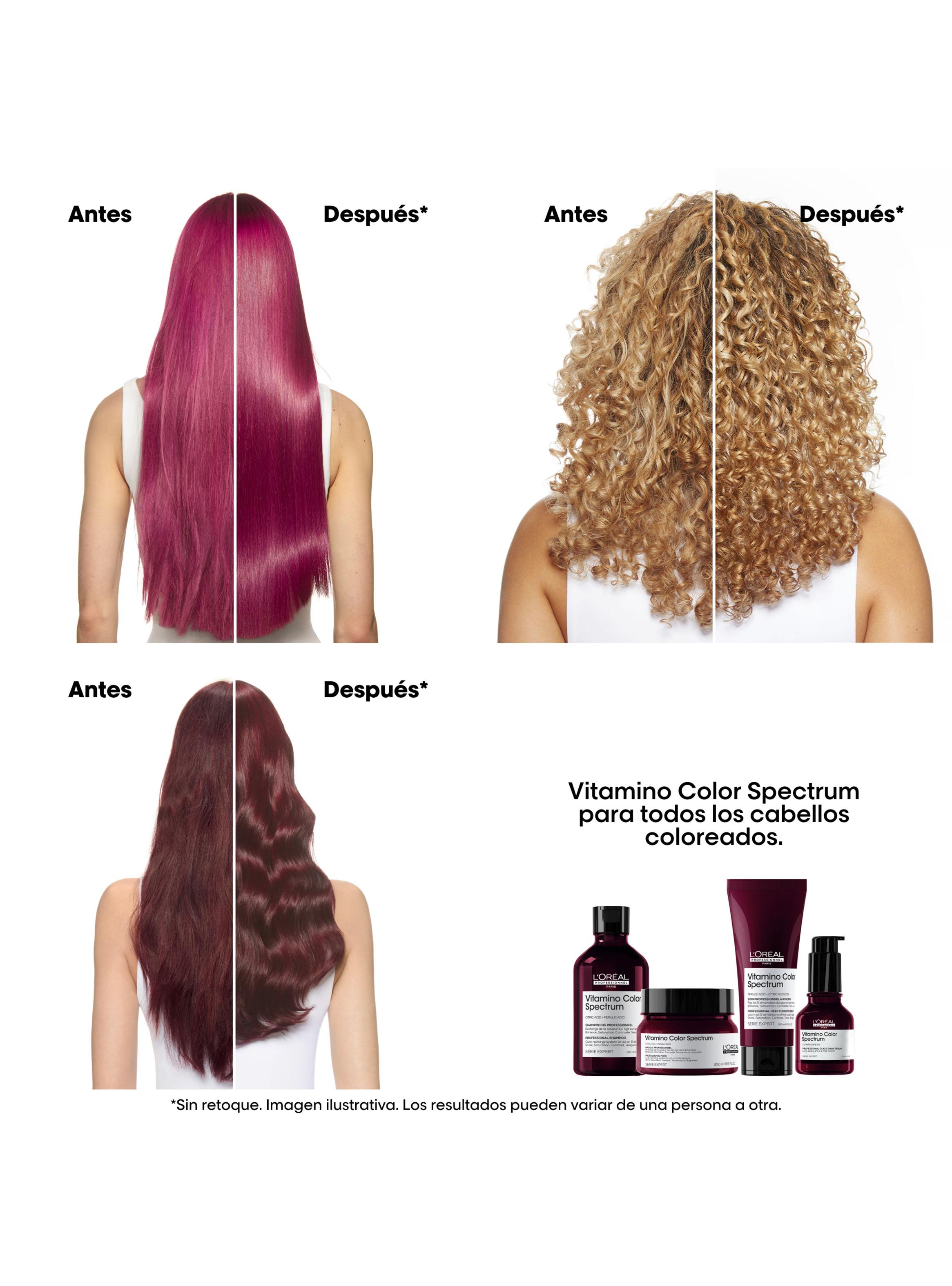Set Profesional Cuidado del Color Profundo Shampoo 300ml + Máscara 75ml + Sérum GlassShine 30ml-4