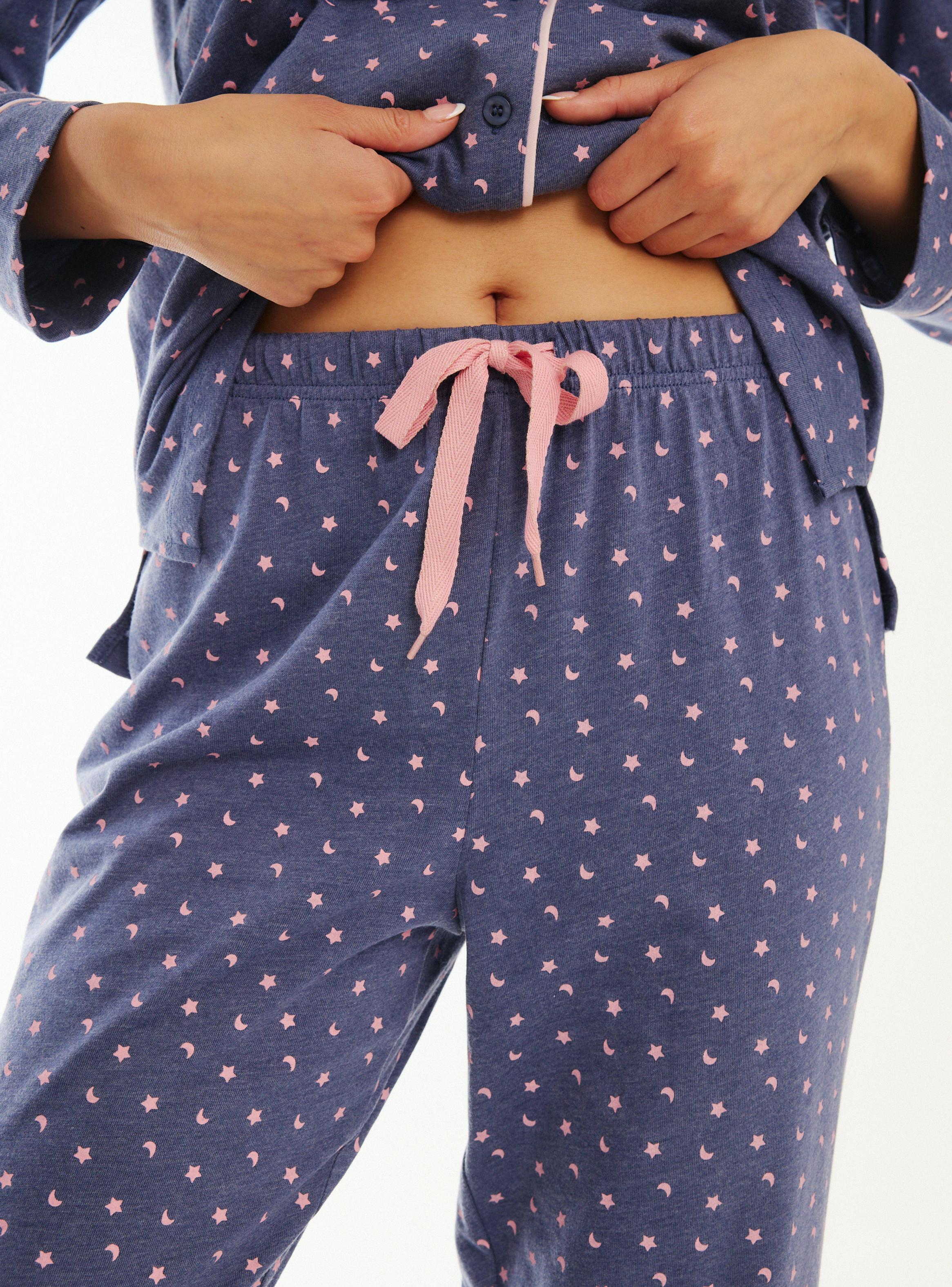 Pijama Camisero Estampado Frontal Print-2