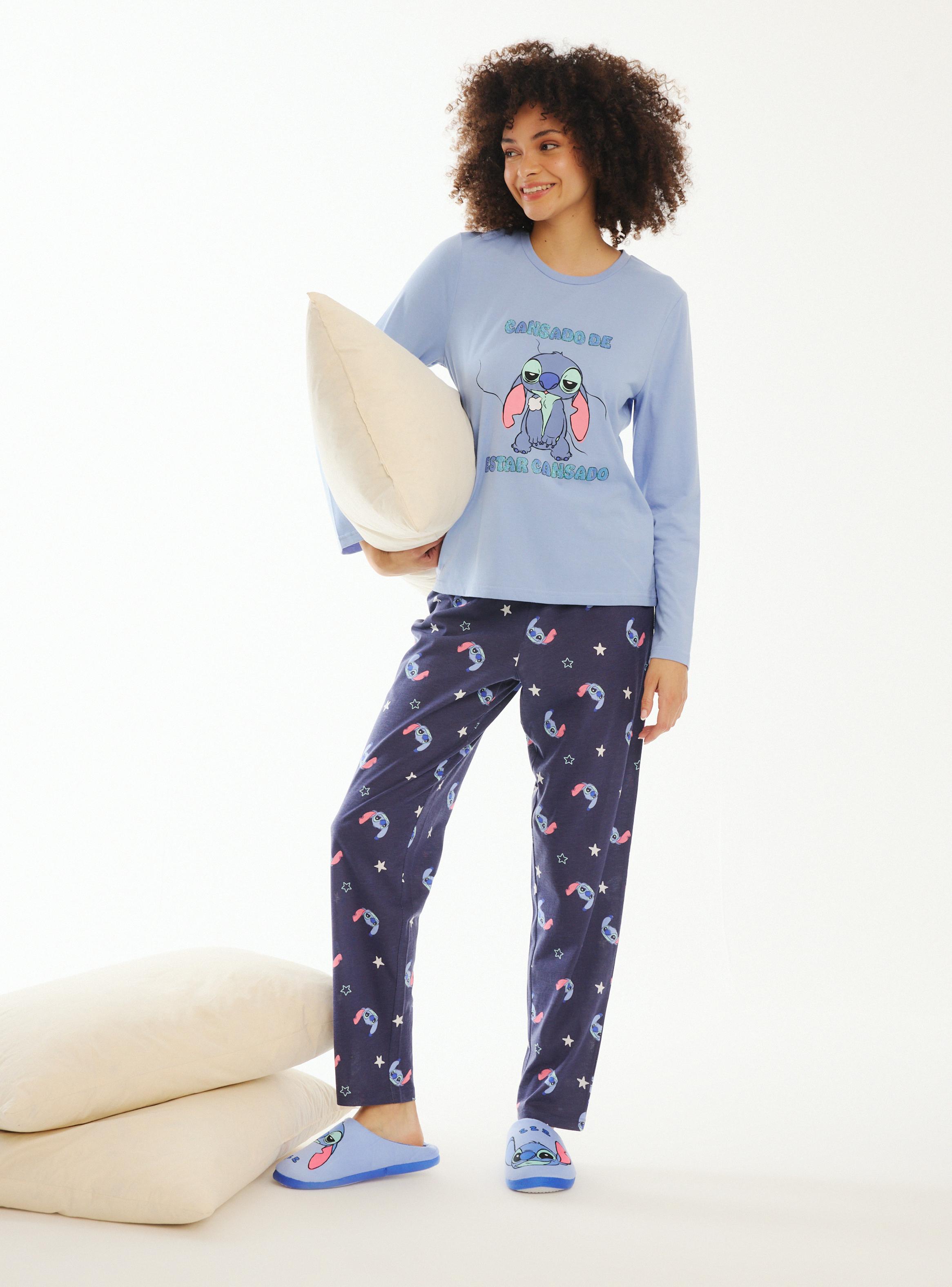 Pijama Estampado con Glitter Disney Stitich-4
