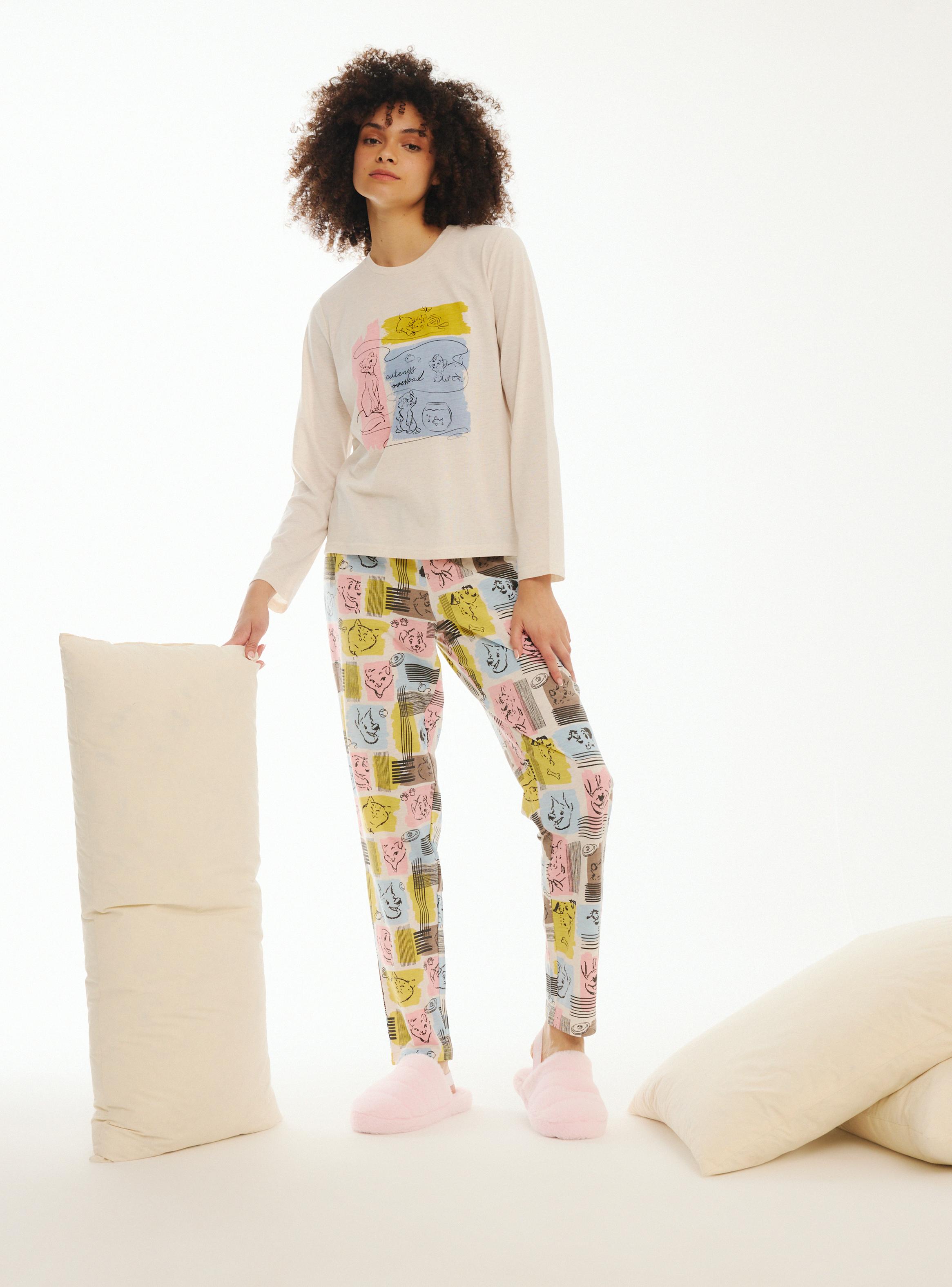 Pijama Estampado con Glitter Disney Marie-4
