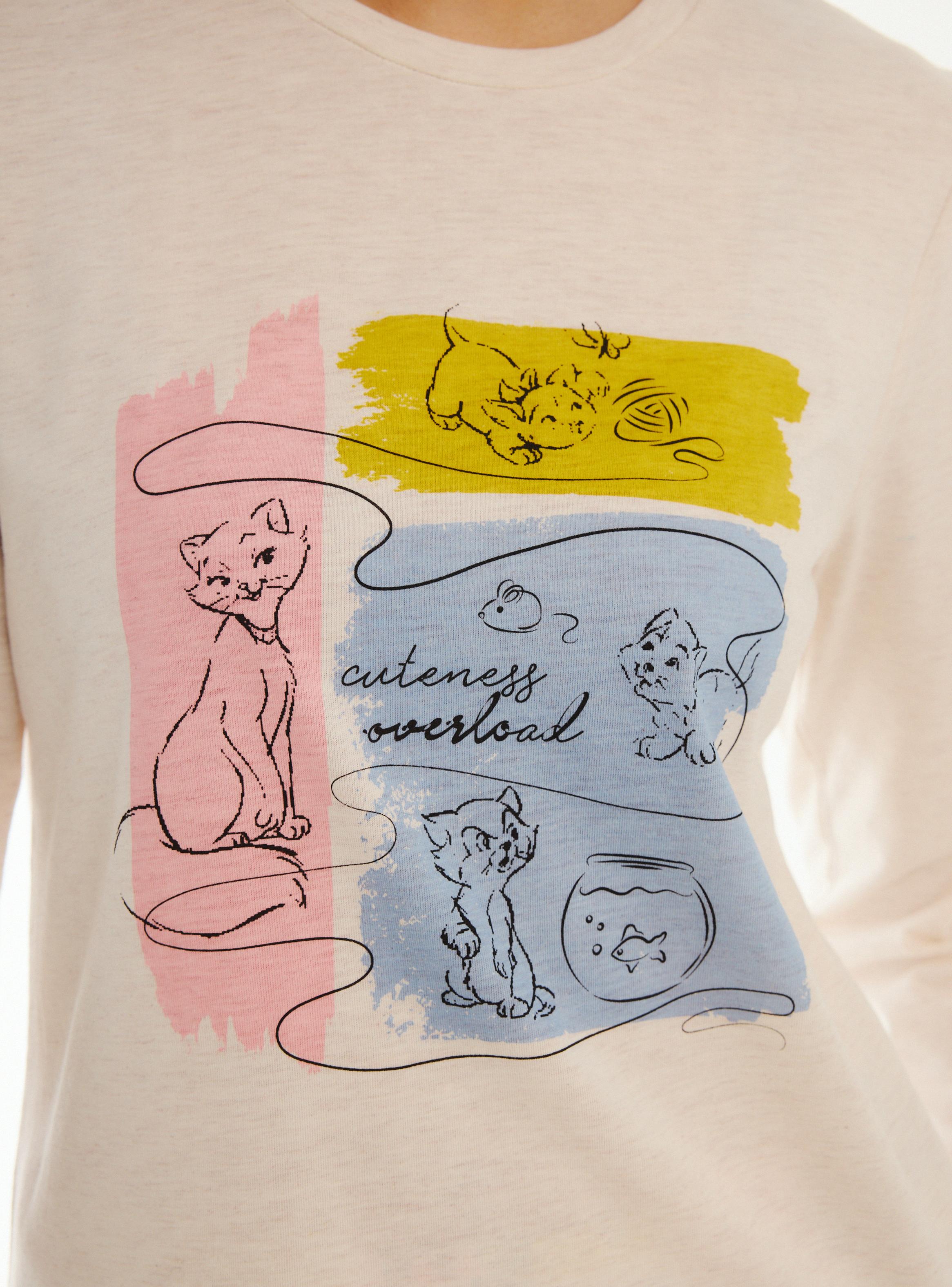 Pijama Estampado con Glitter Disney Marie-3