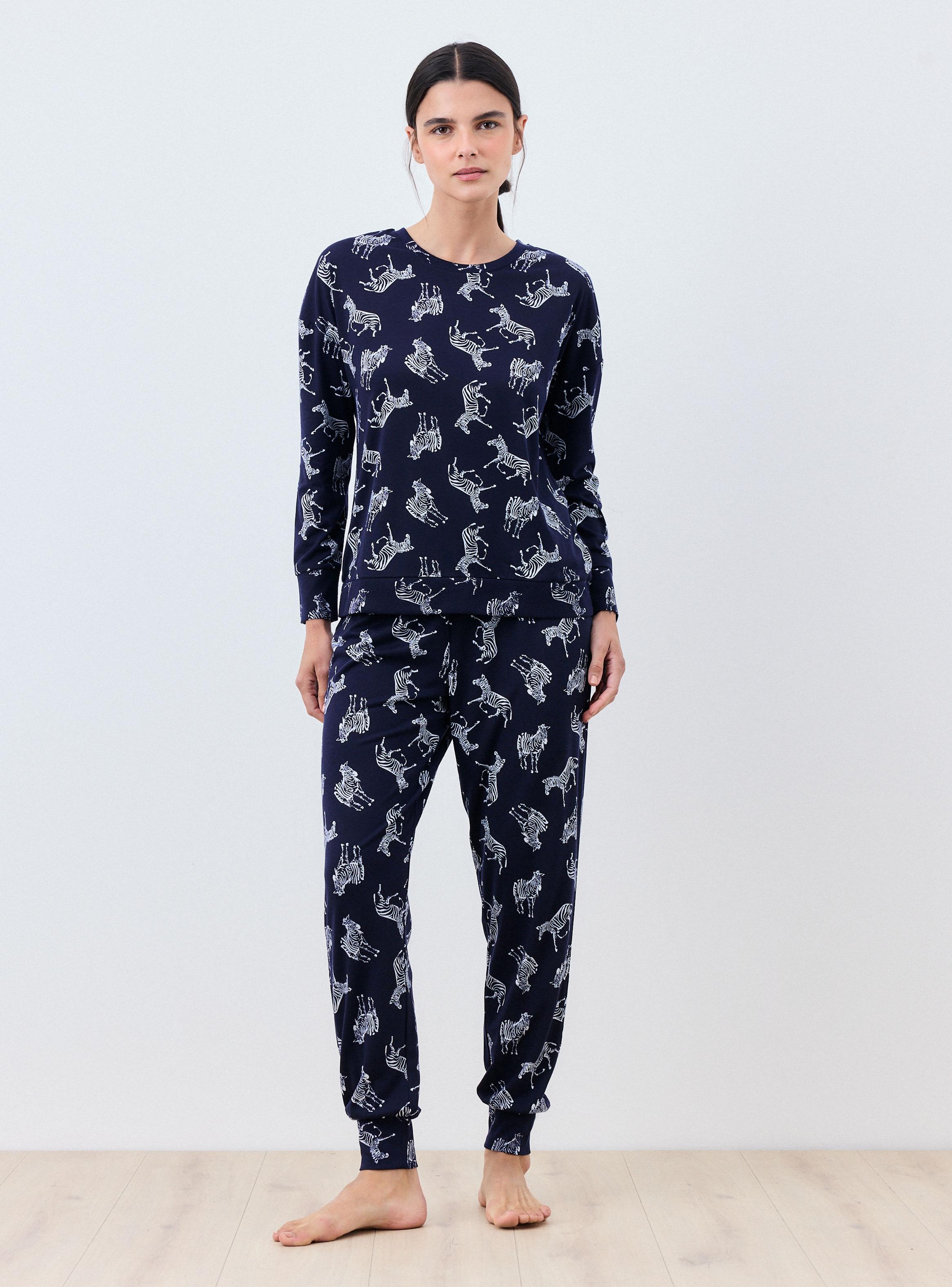 Pijama Estampado Cuello Redondo-4