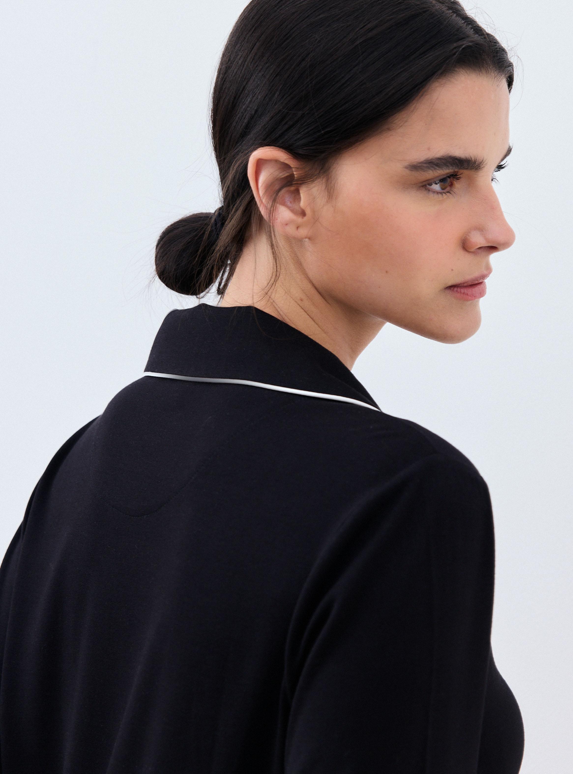 Camisa de Dormir Botones Detalle Contraste-3