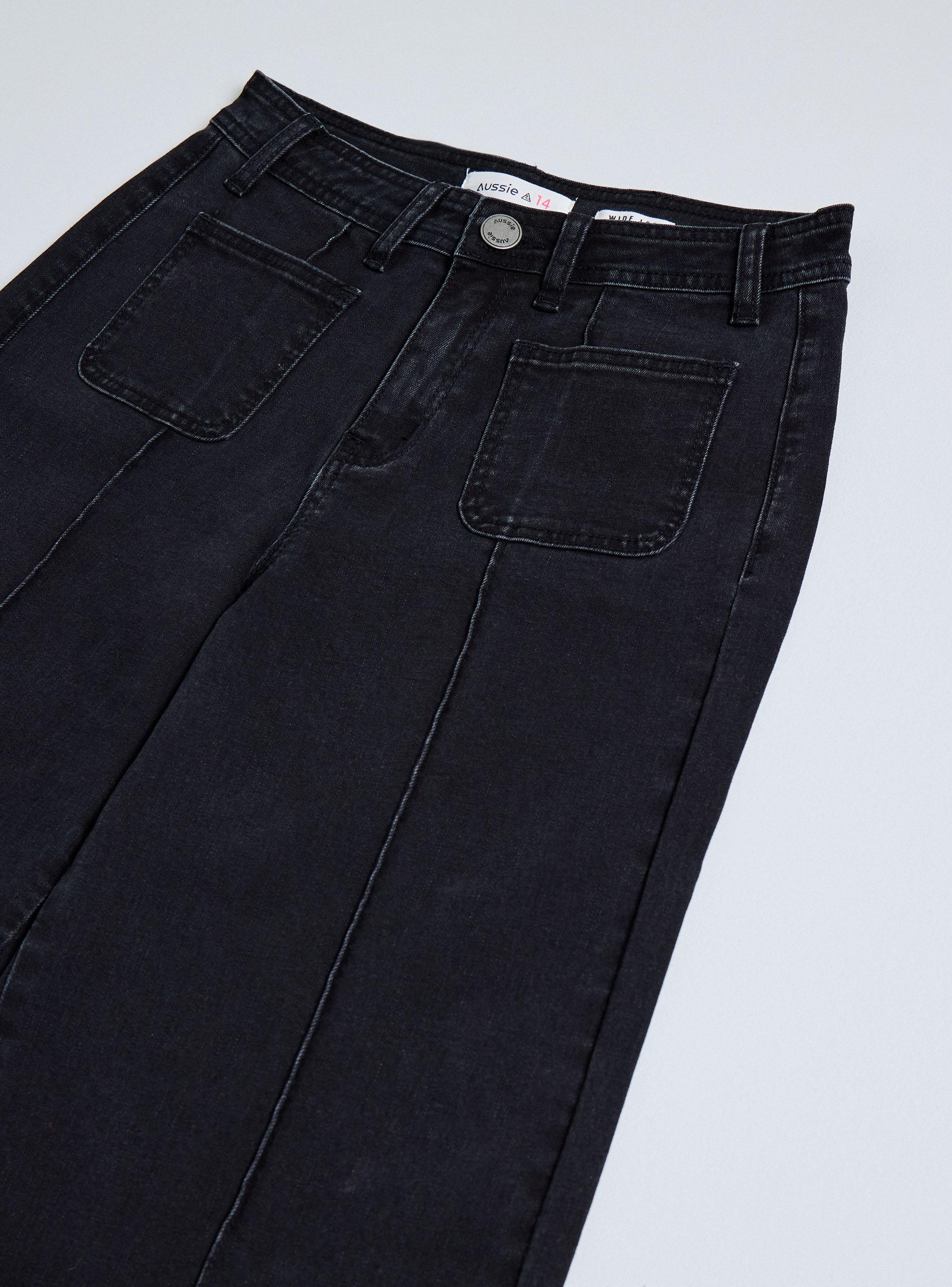 Jeans Loose Fit Bolsillo Delantero Algodón-3