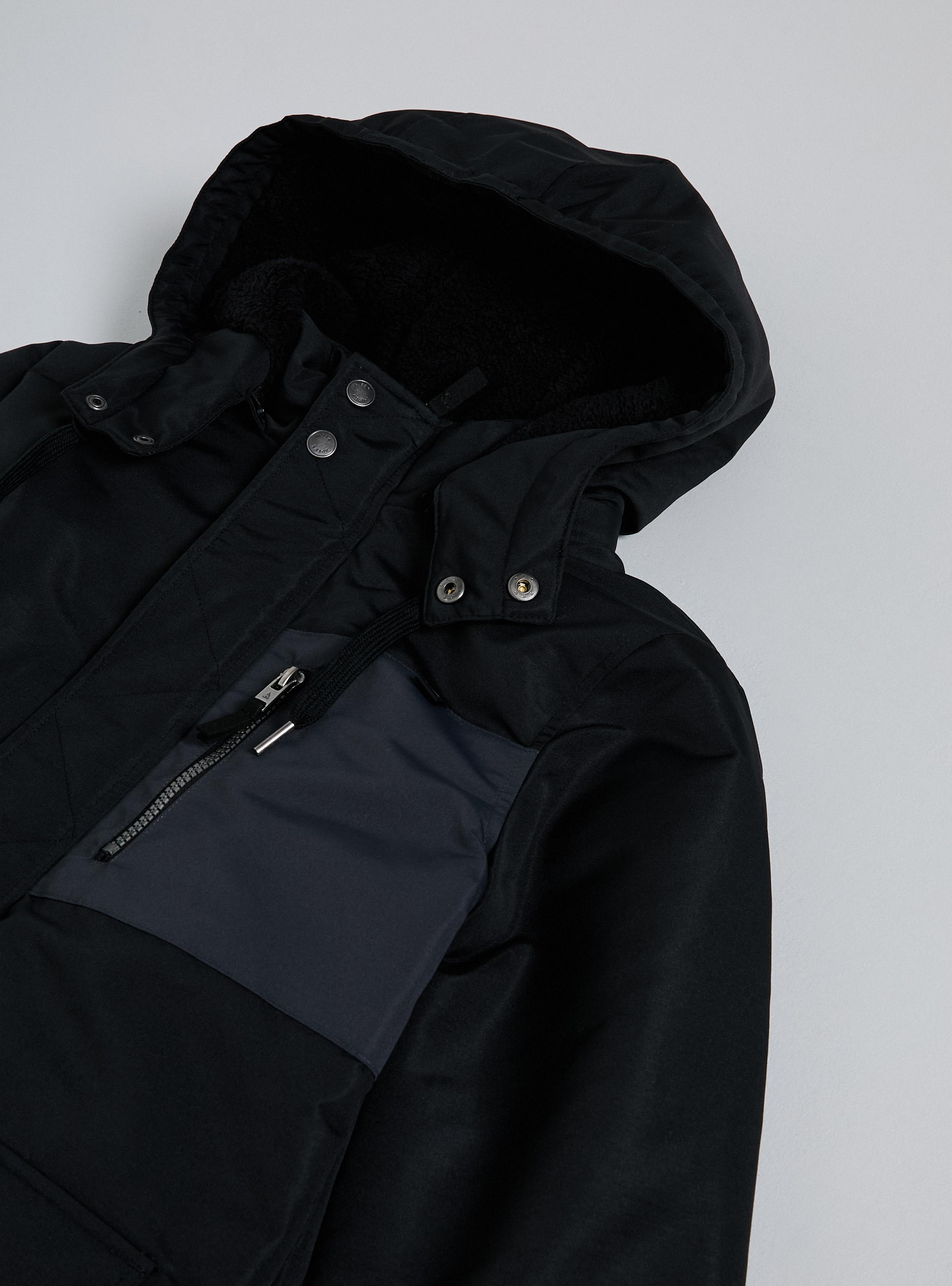 Parka con Capucha Forrada Sherpa-3