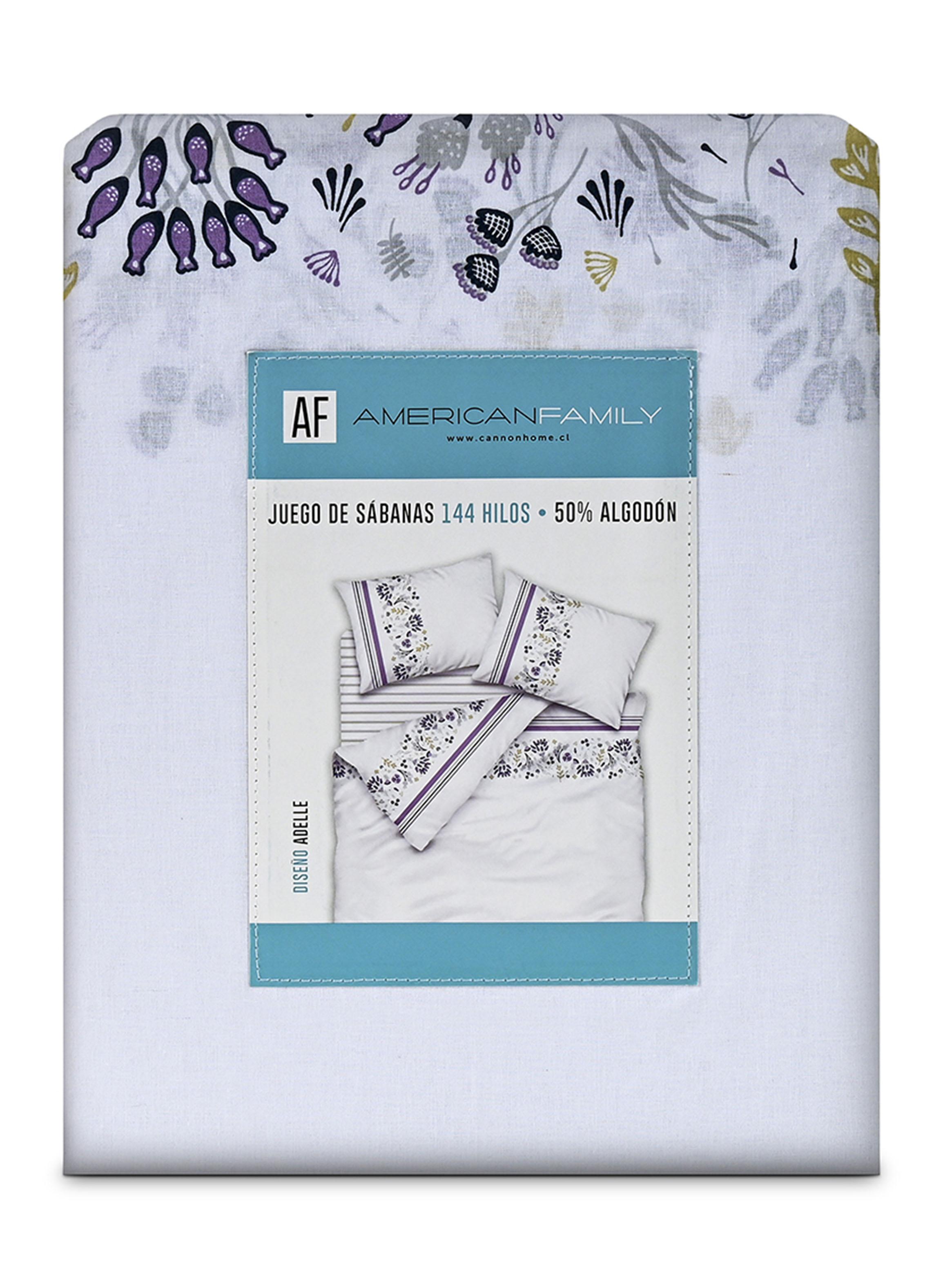 Sábanas 1.5 Plazas 144 Hilos Adel Gris-3