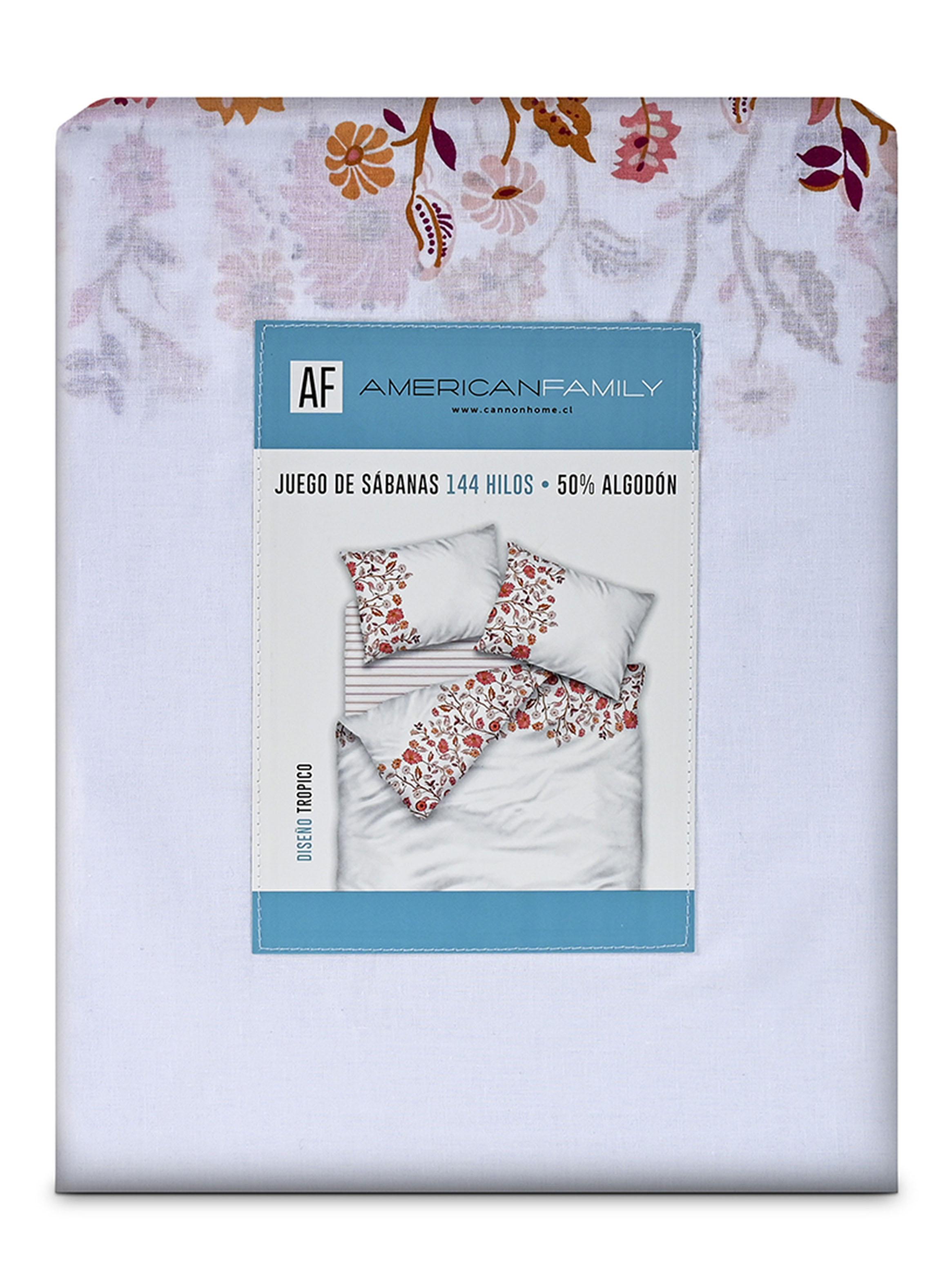 Sábanas 2 Plazas 144 Hilos Tropico Coral-3