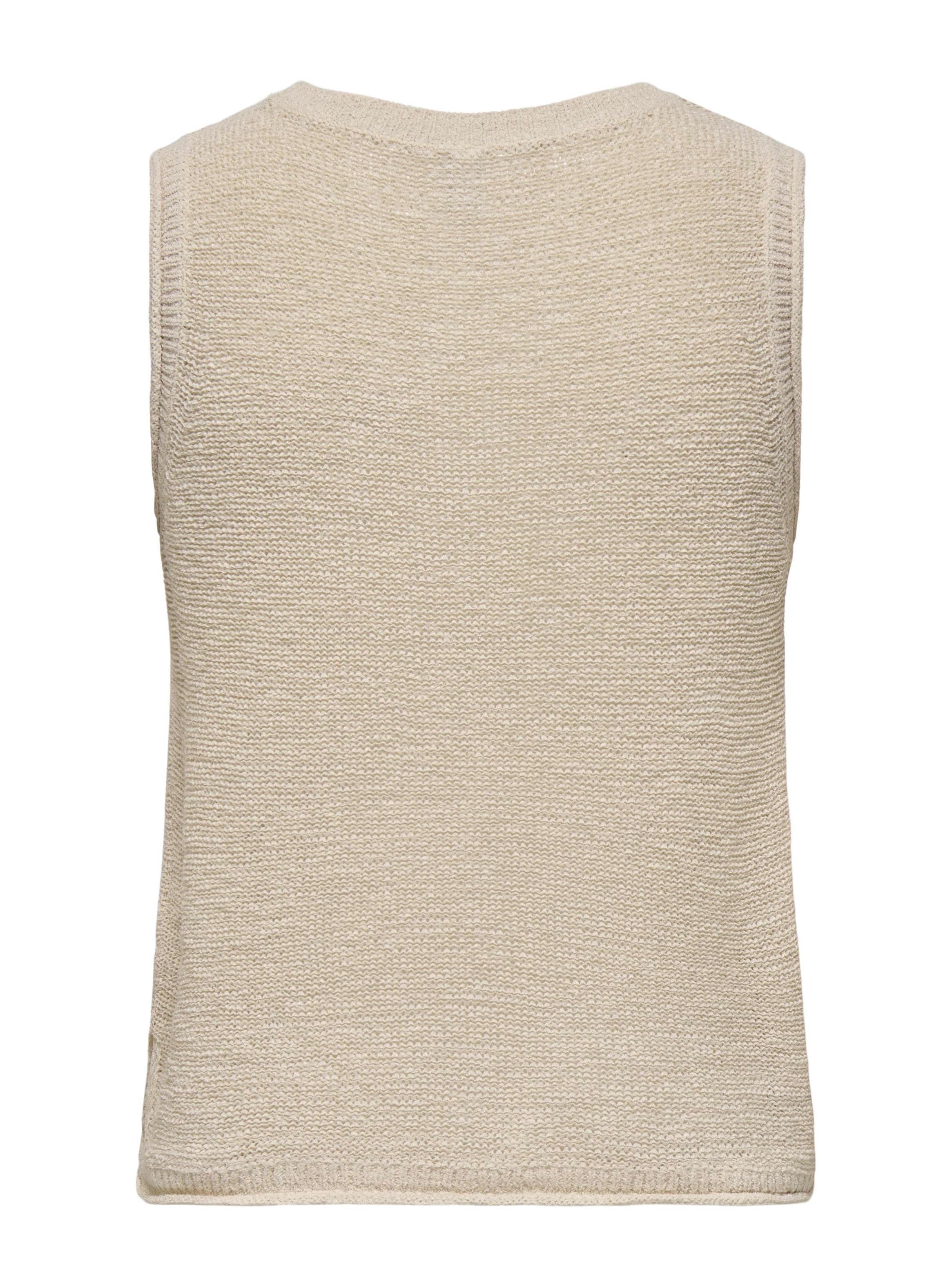 Chaleco Regular de Cuello Redondo-5