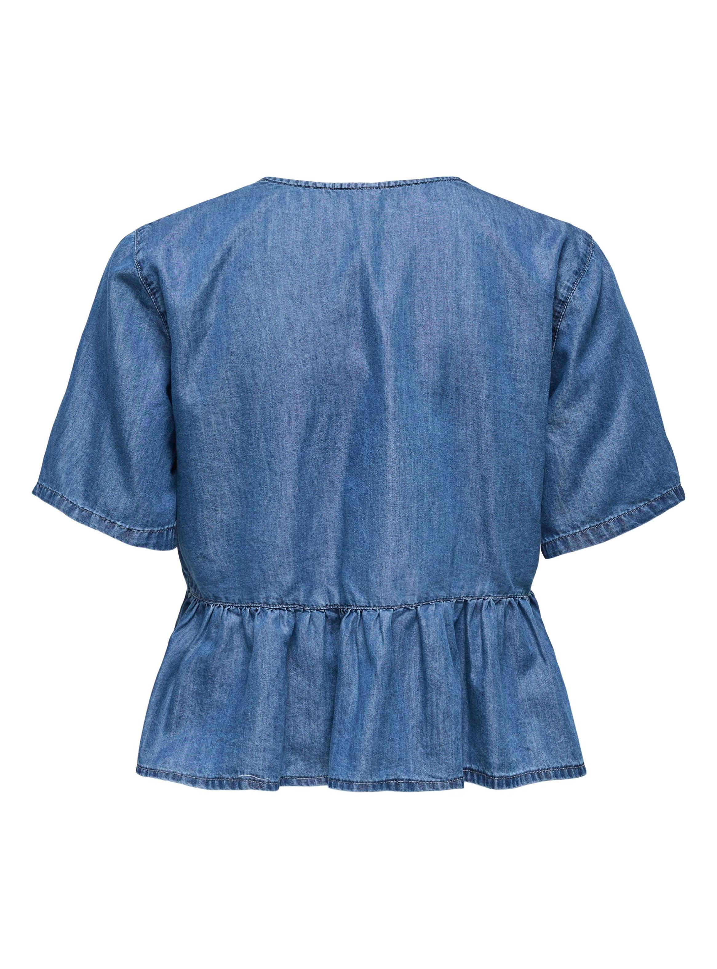 Blusa Denim con Botón Regular-5