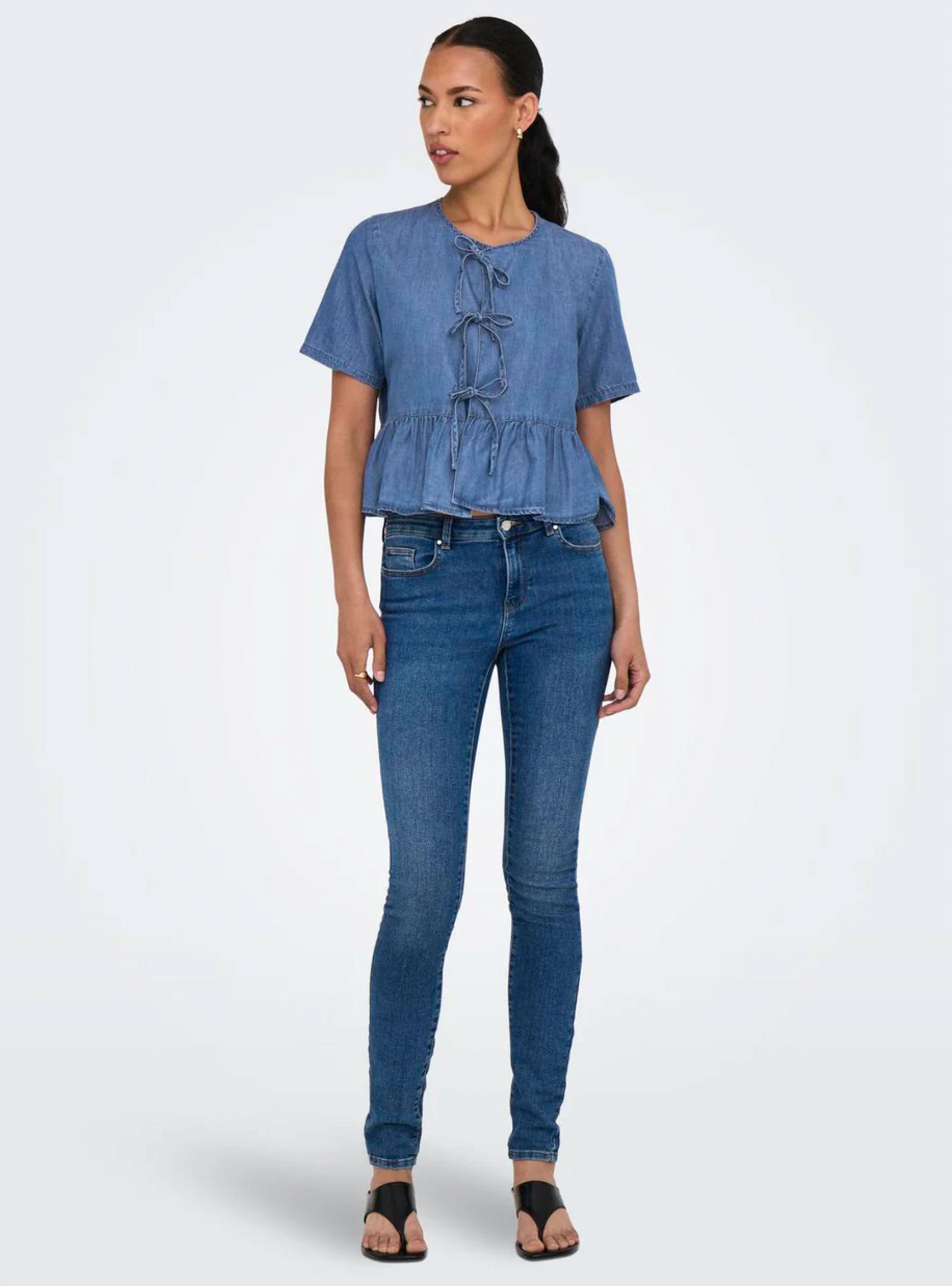 Blusa Denim con Botón Regular-3