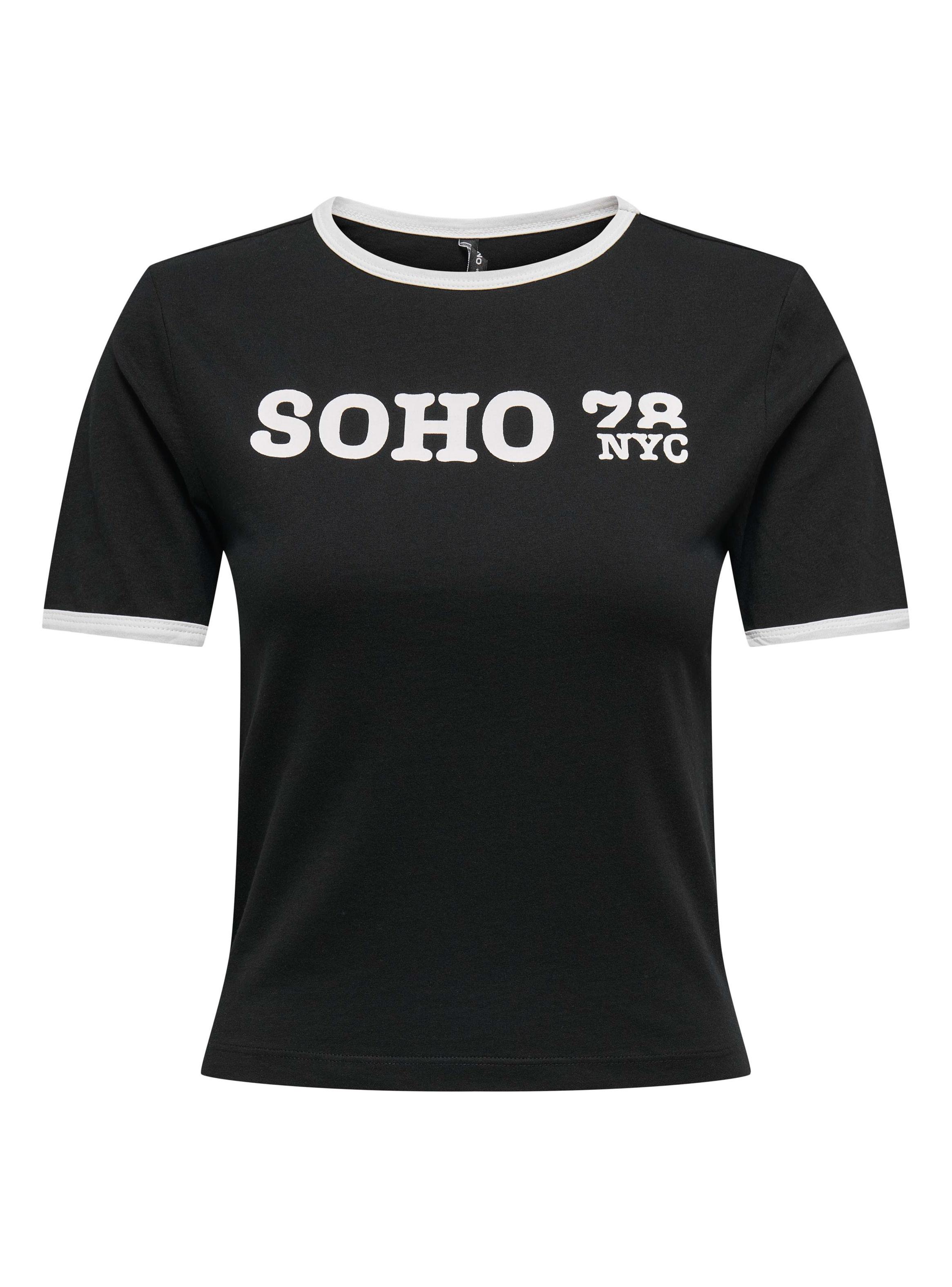 Polera Estampada con Contraste en Mangas-3