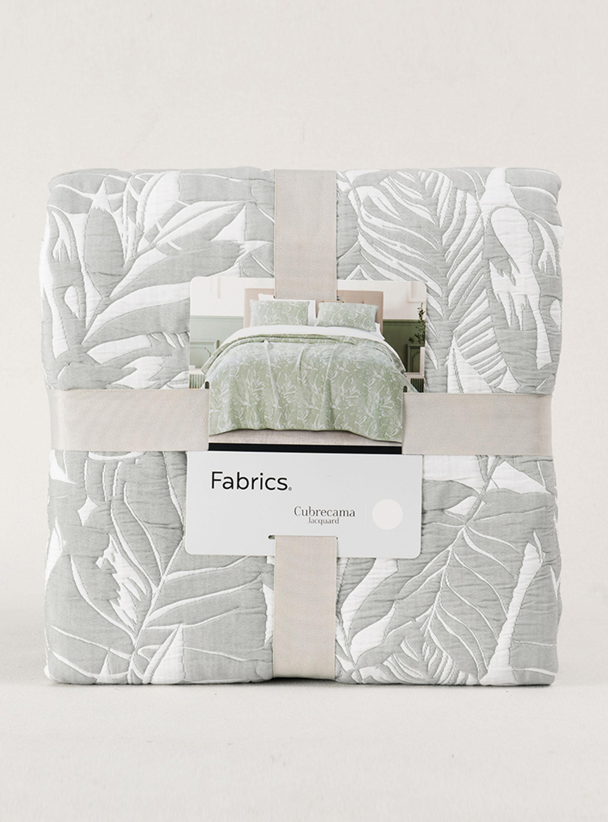 Cubrecama Jacquard Buzios Verde King-3