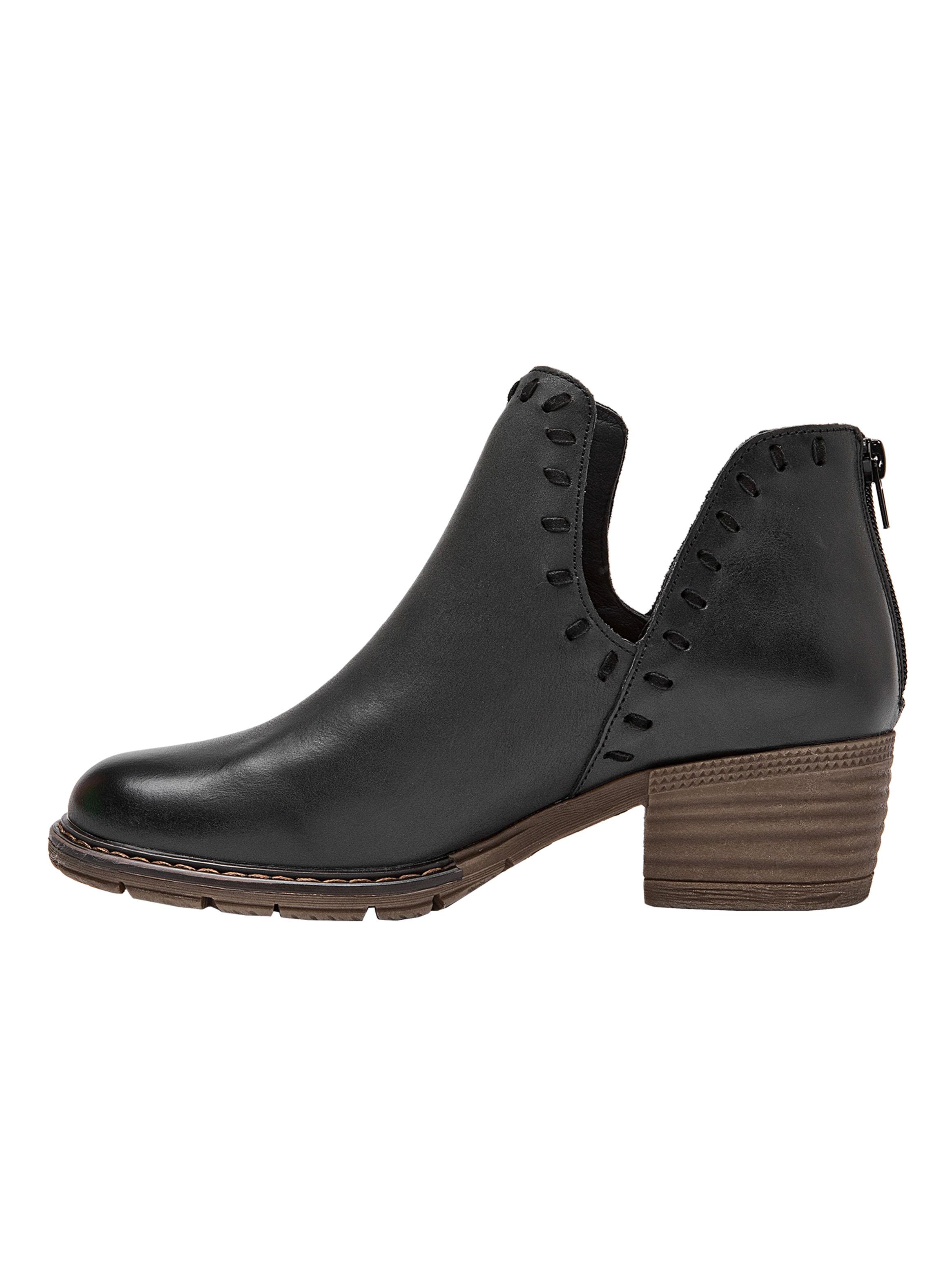Botín Cuero Slip On Mujer-2