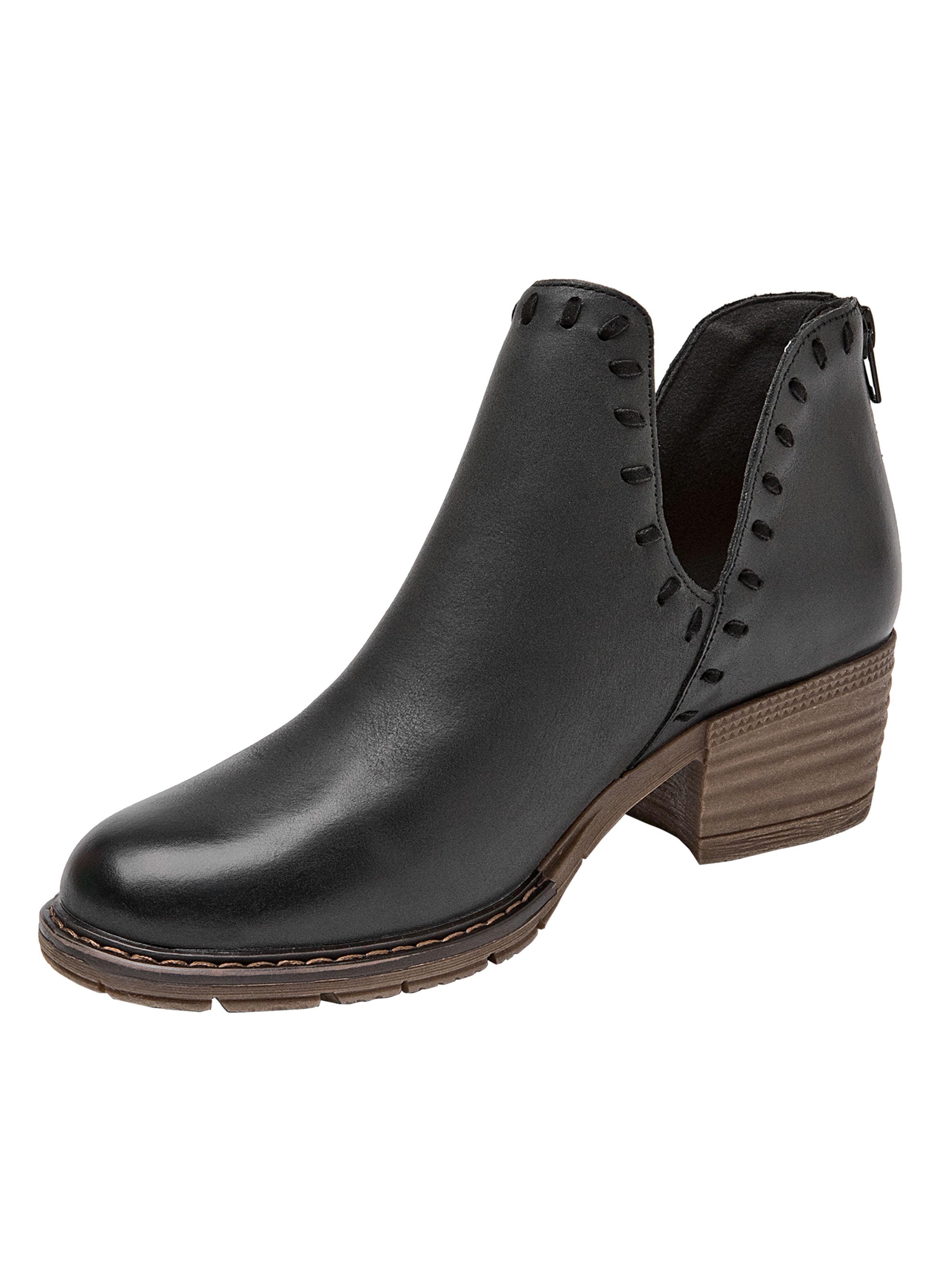 Botín Cuero Slip On Mujer-3