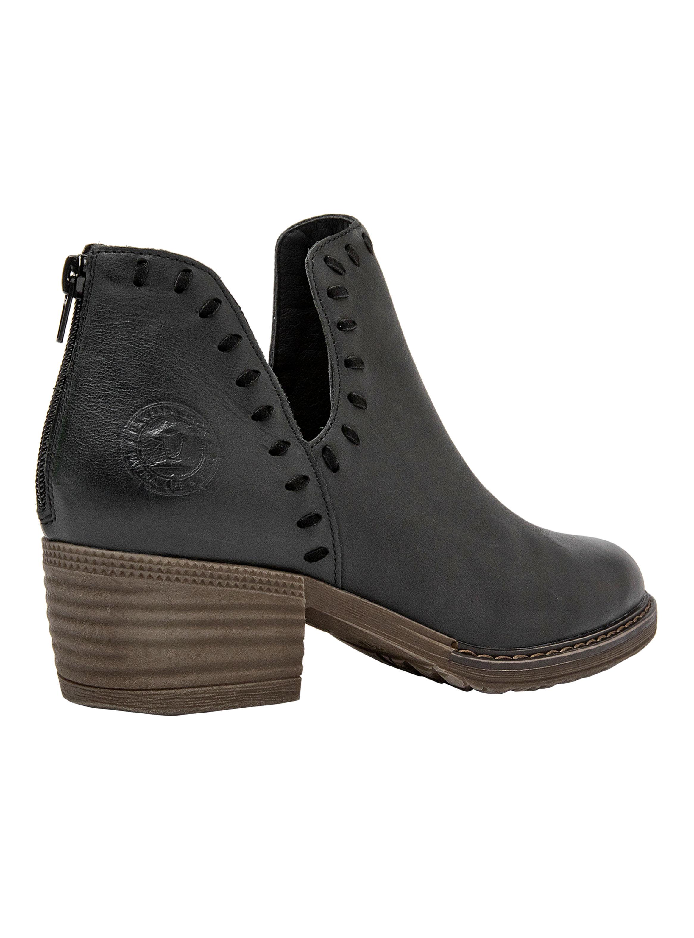 Botín Cuero Slip On Mujer-4