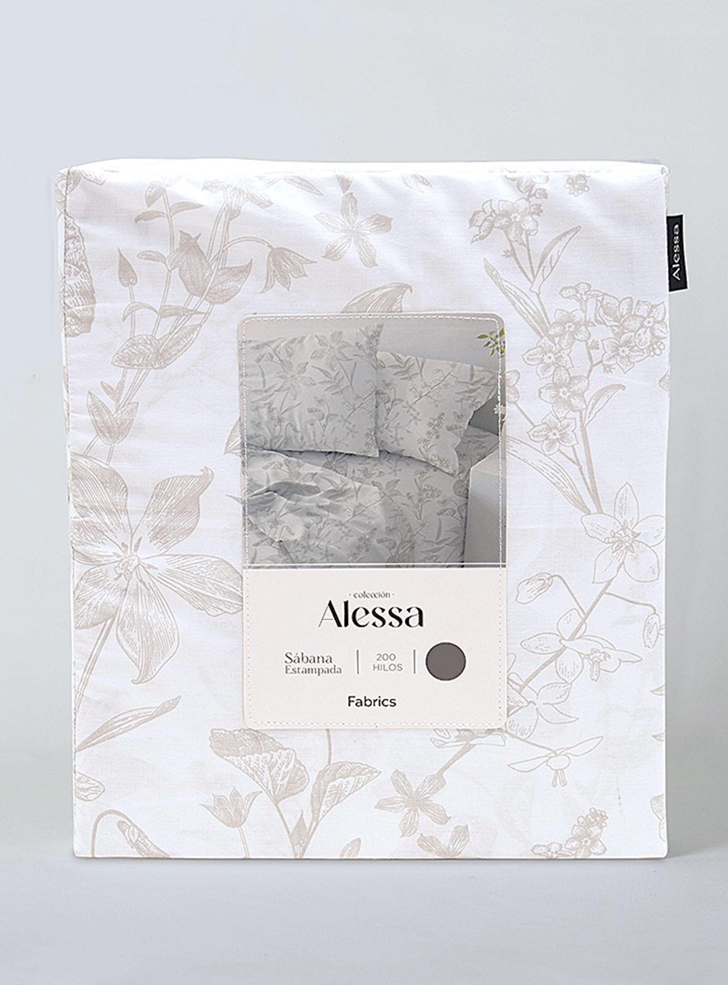 Sábanas Estampadas 200H Silvestre Beige King-2