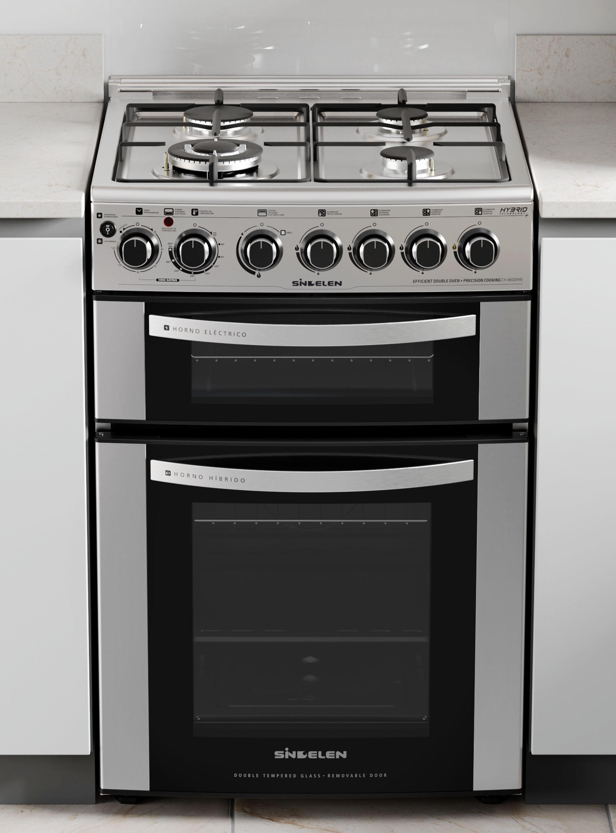 Cocina a Gas 4 Quemadores Doble Horno CH-660DHIN-3