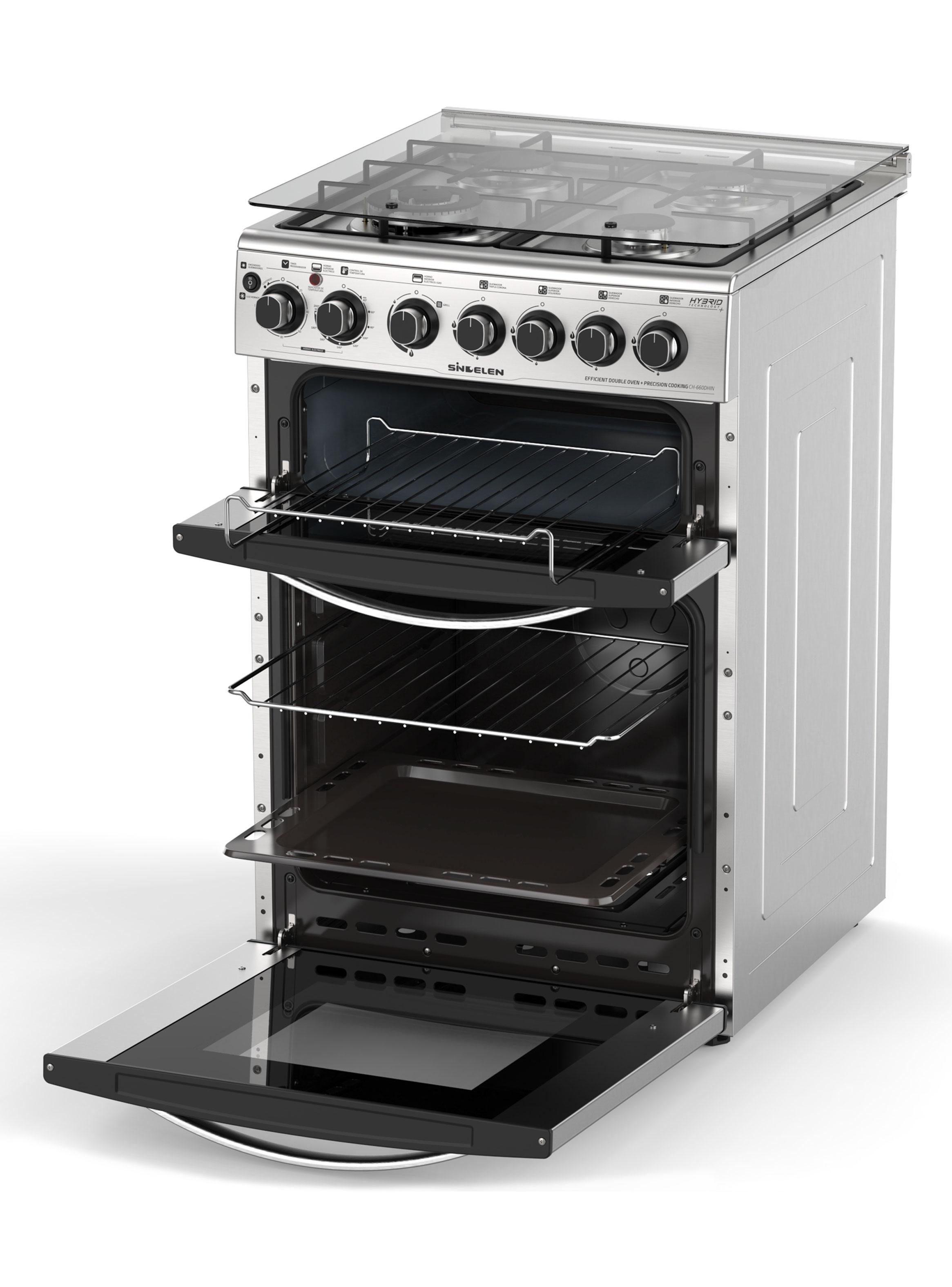 Cocina a Gas 4 Quemadores Doble Horno CH-660DHIN-1