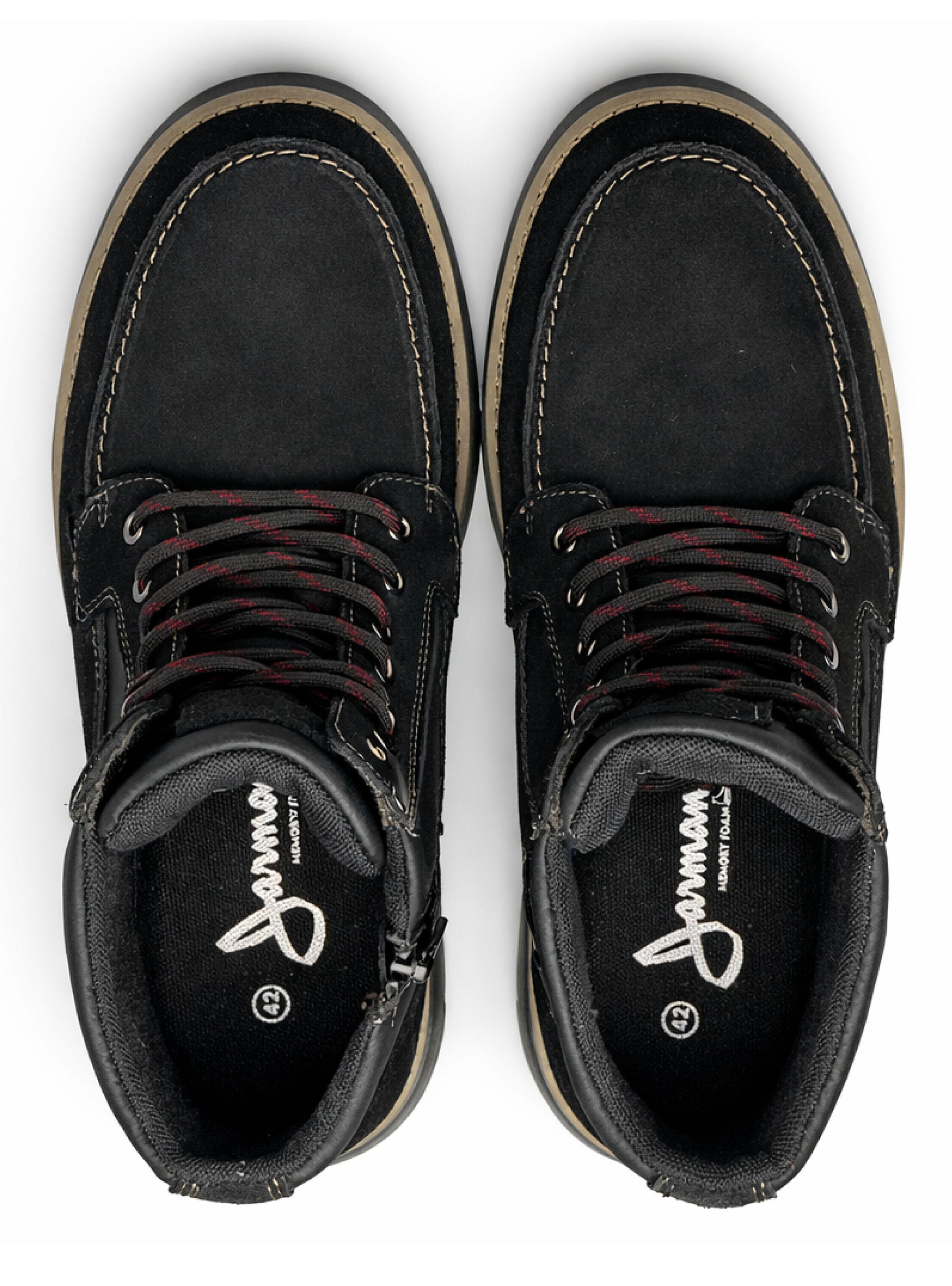 Botín Casual Acordonado de  Cuero Hombre-3