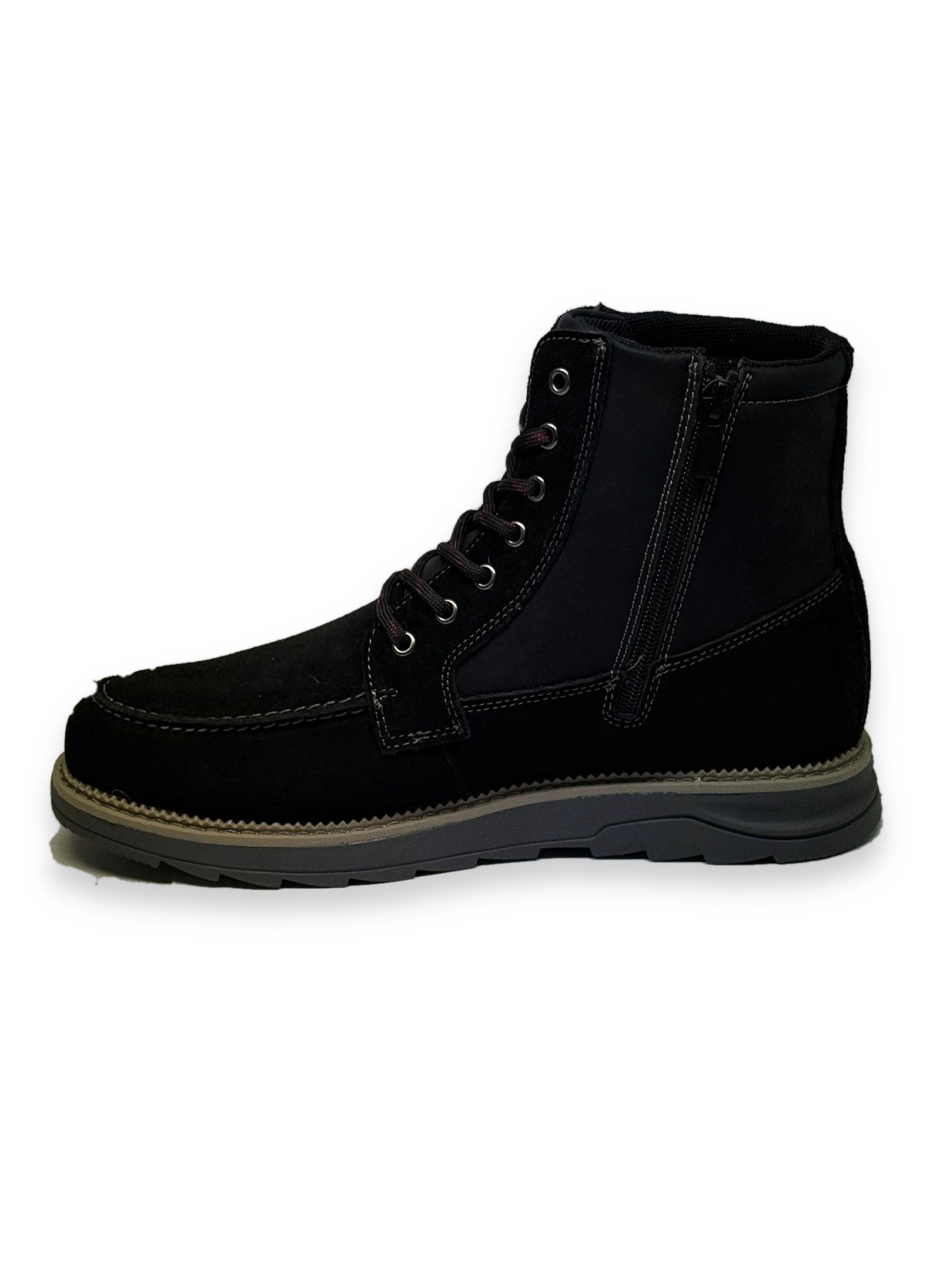 Botín Casual Acordonado de  Cuero Hombre-2