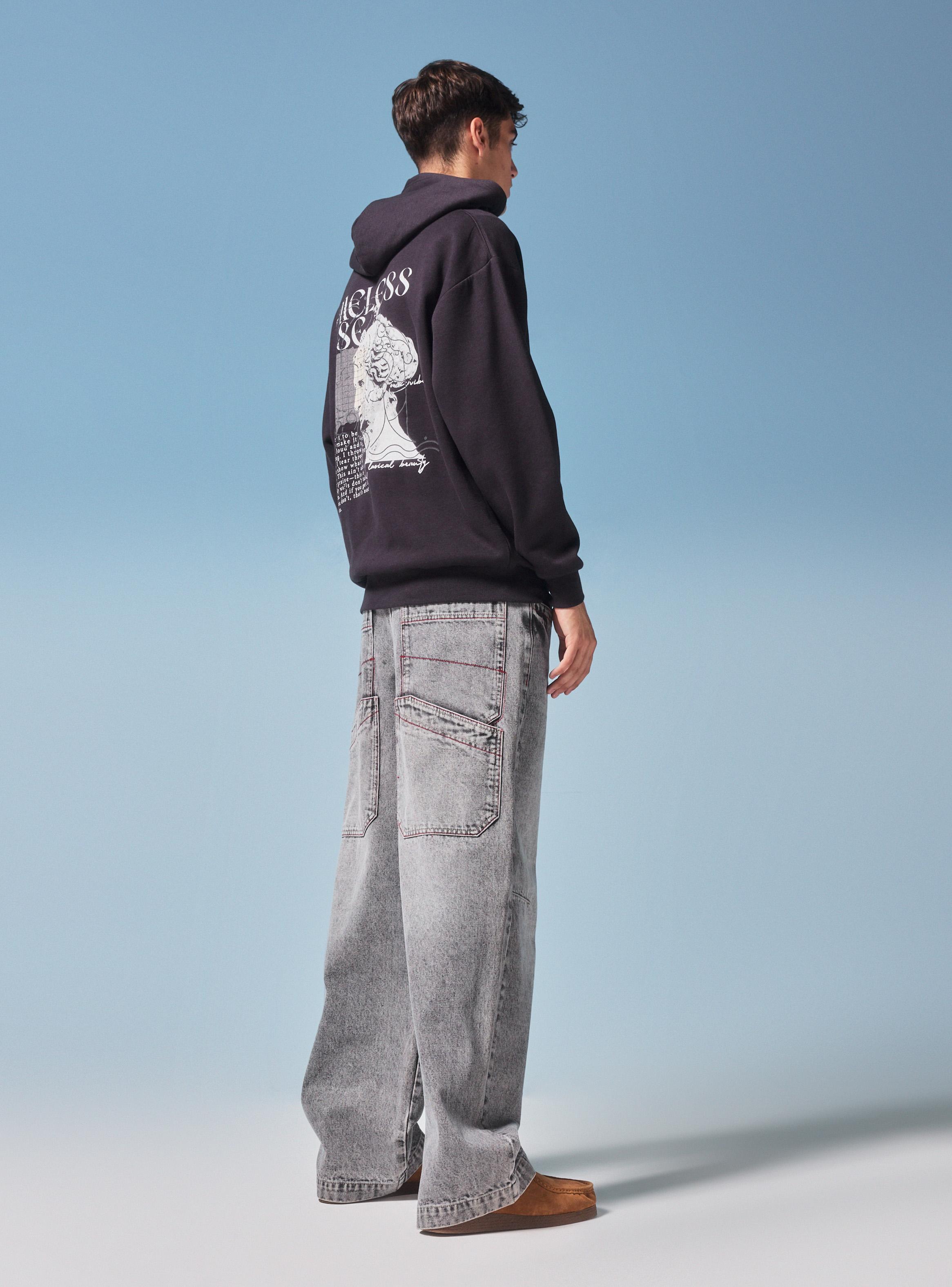 Polerón Capucha Oversize Estampado-5